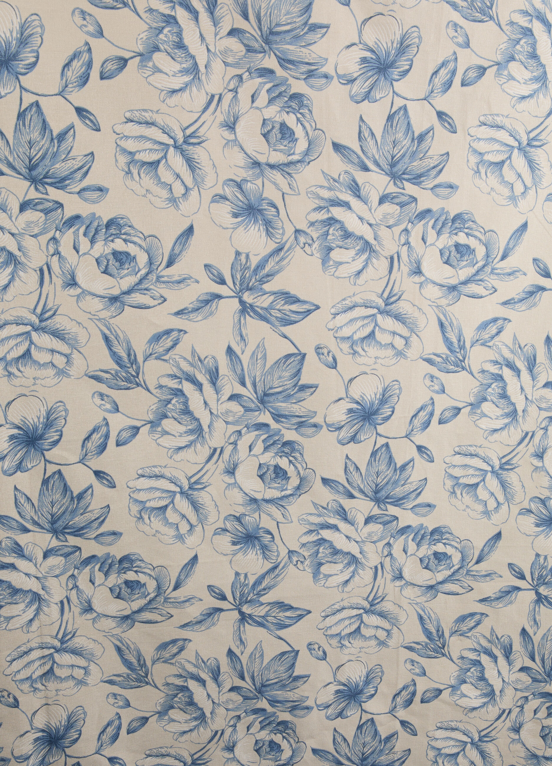 Tovaglia quadrata in puro cotone a fiori_1