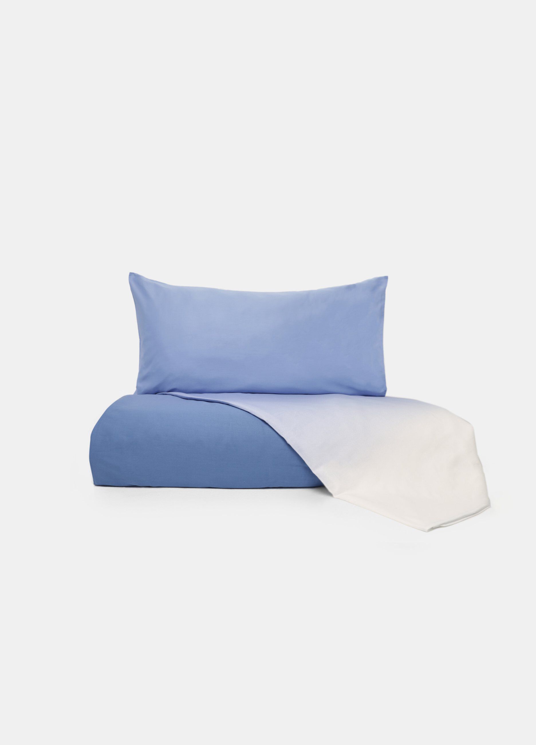 Copripiumino Matrimoniale In Flanella | Parure Set Completo Sacco Federe Tinta Unita Beige Naturale Copripiumini In Flanella - Foto 3