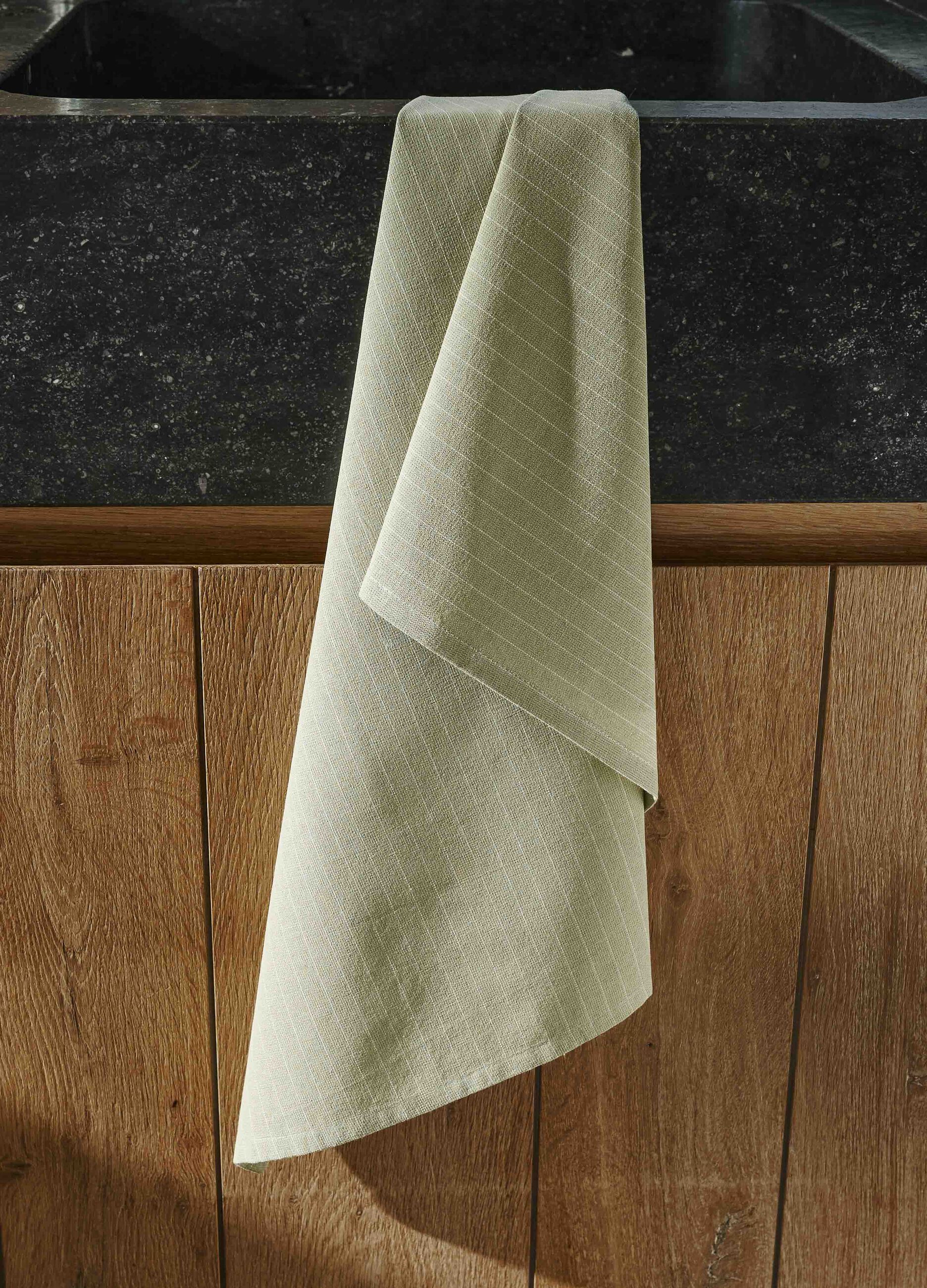 Striped tea towel in 100% cotton_0