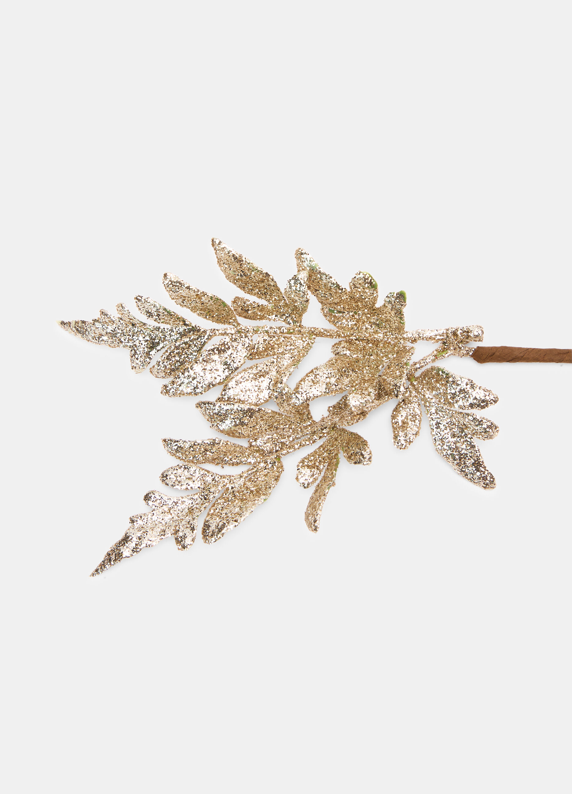 Ramo decorativo con foglie glitterate_1