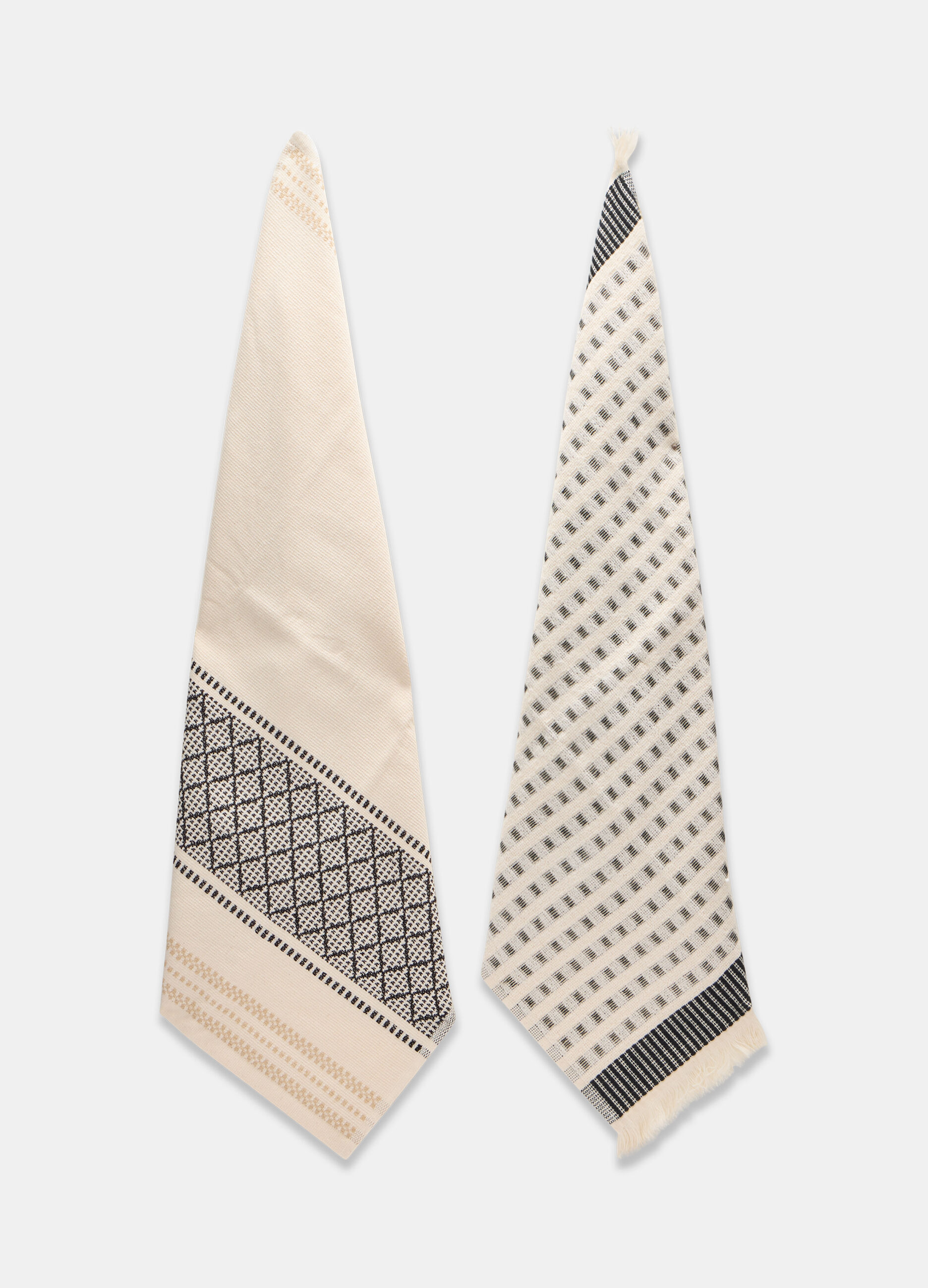 2 pack strofinacci da cucina in cotone bicolor_0