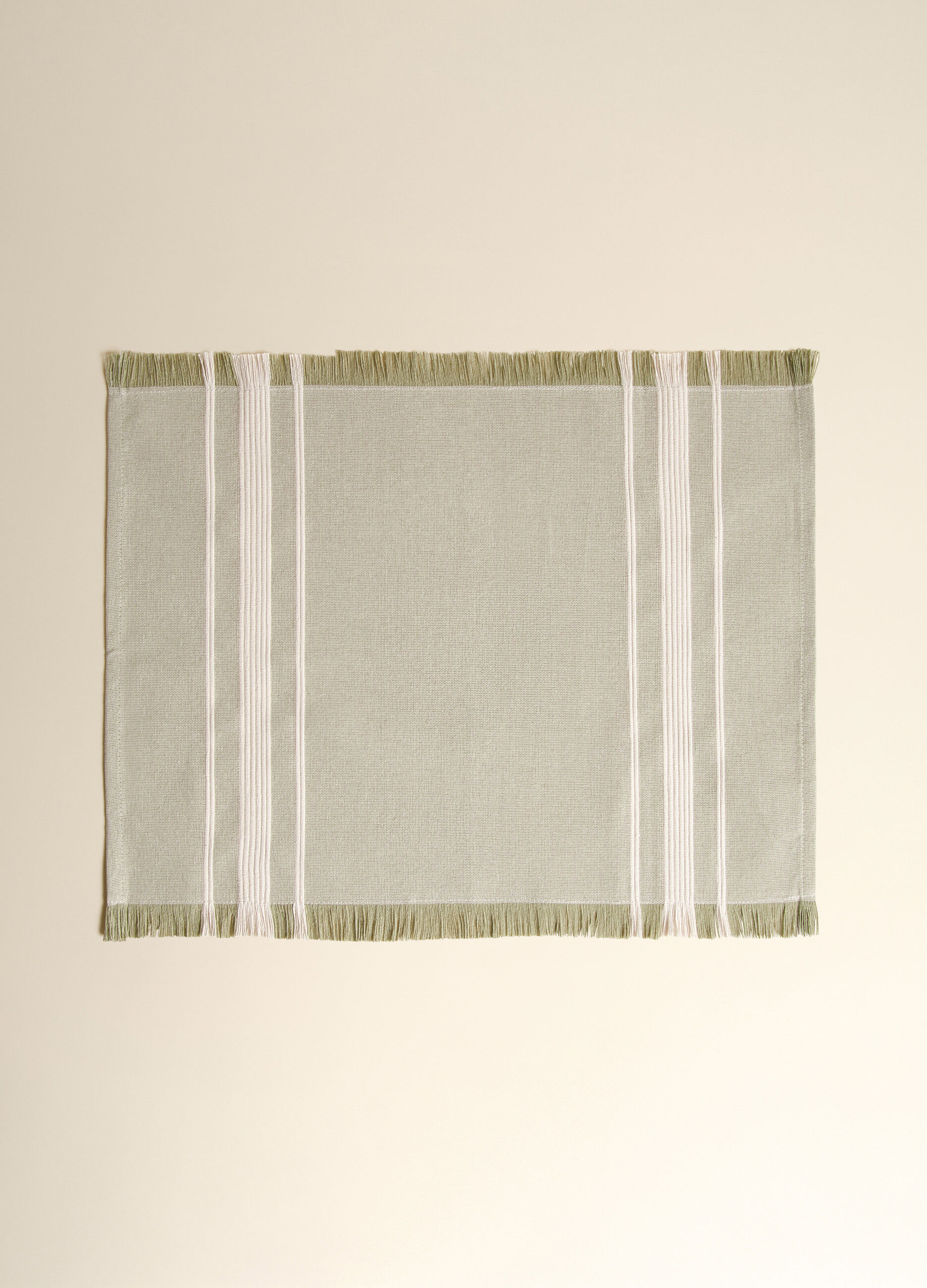 Striped organic table mat in 100% cotton_1
