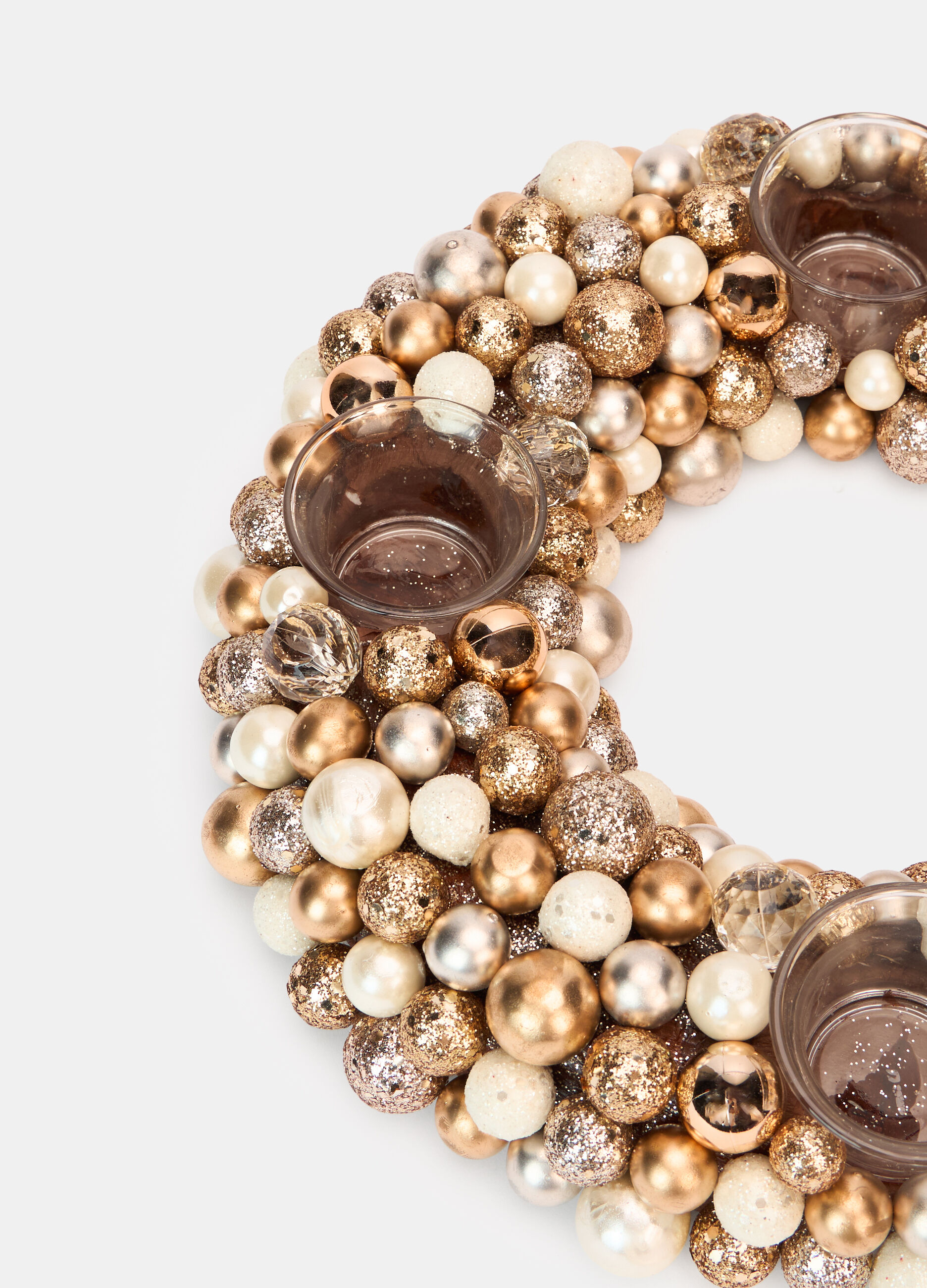 Ghirlanda porta candele con perline_1