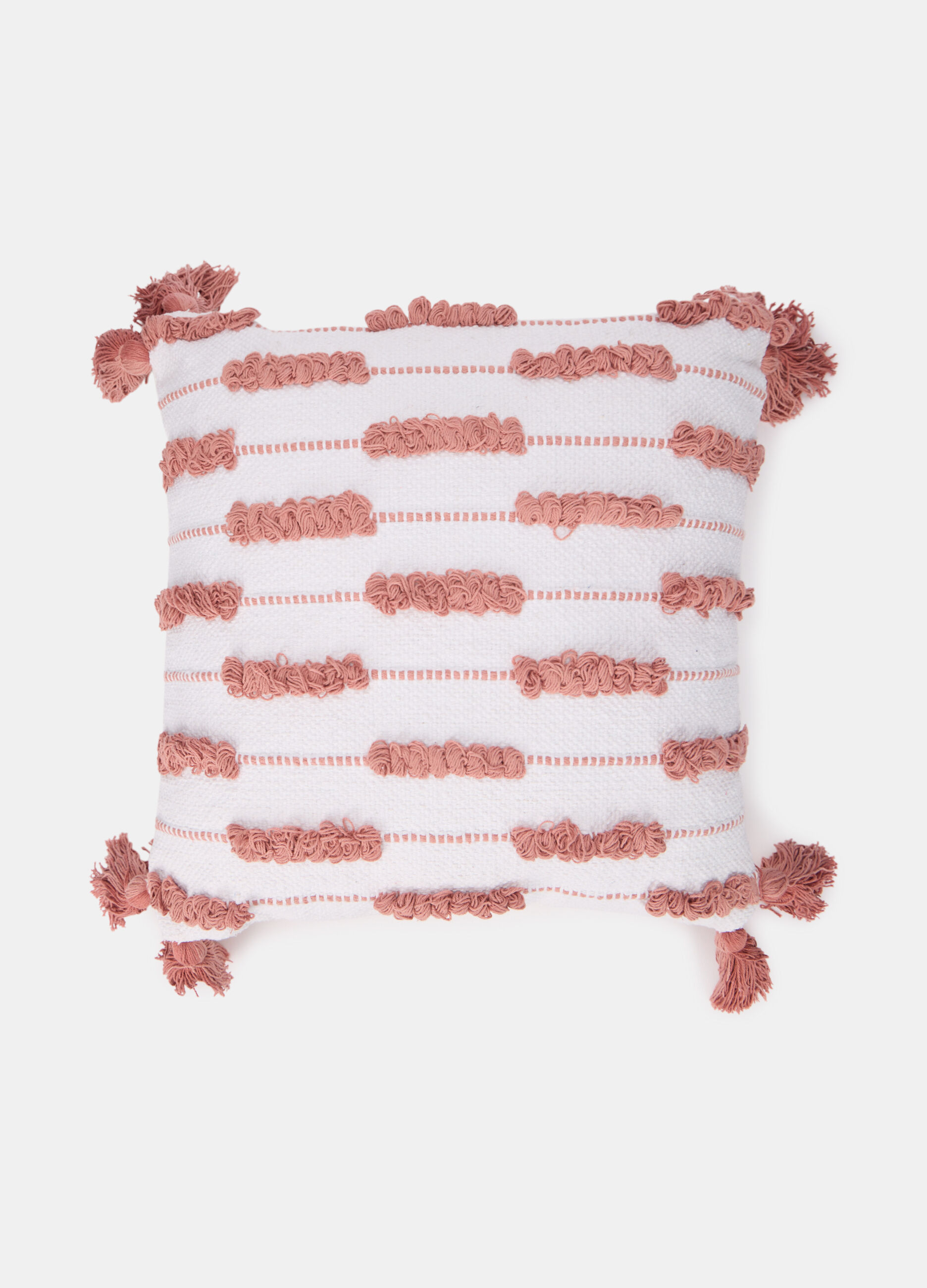 Cuscino quadrato con nappe_0