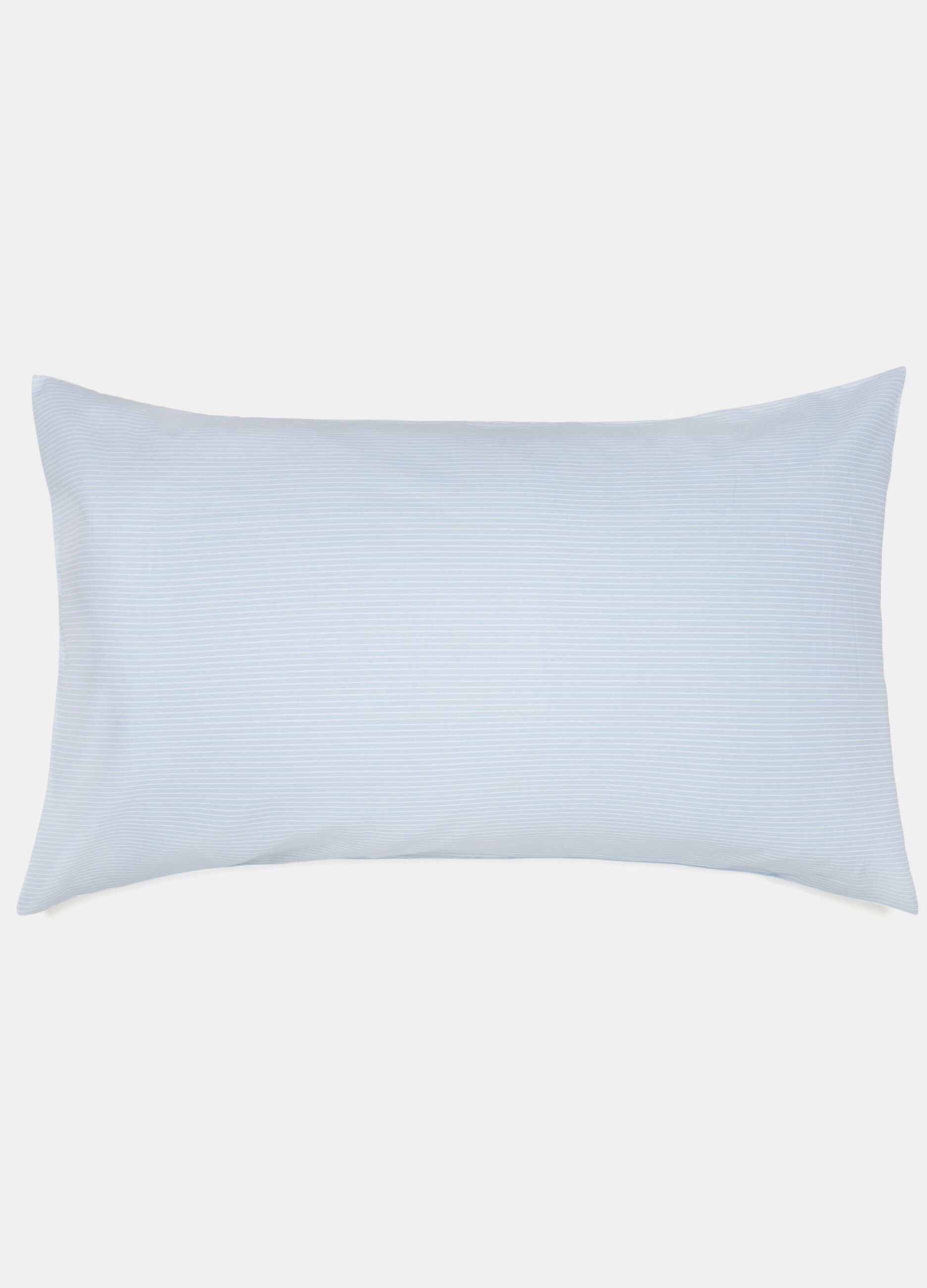 Pure Cotton Pillowcase with Micro Stripe Pattern_0