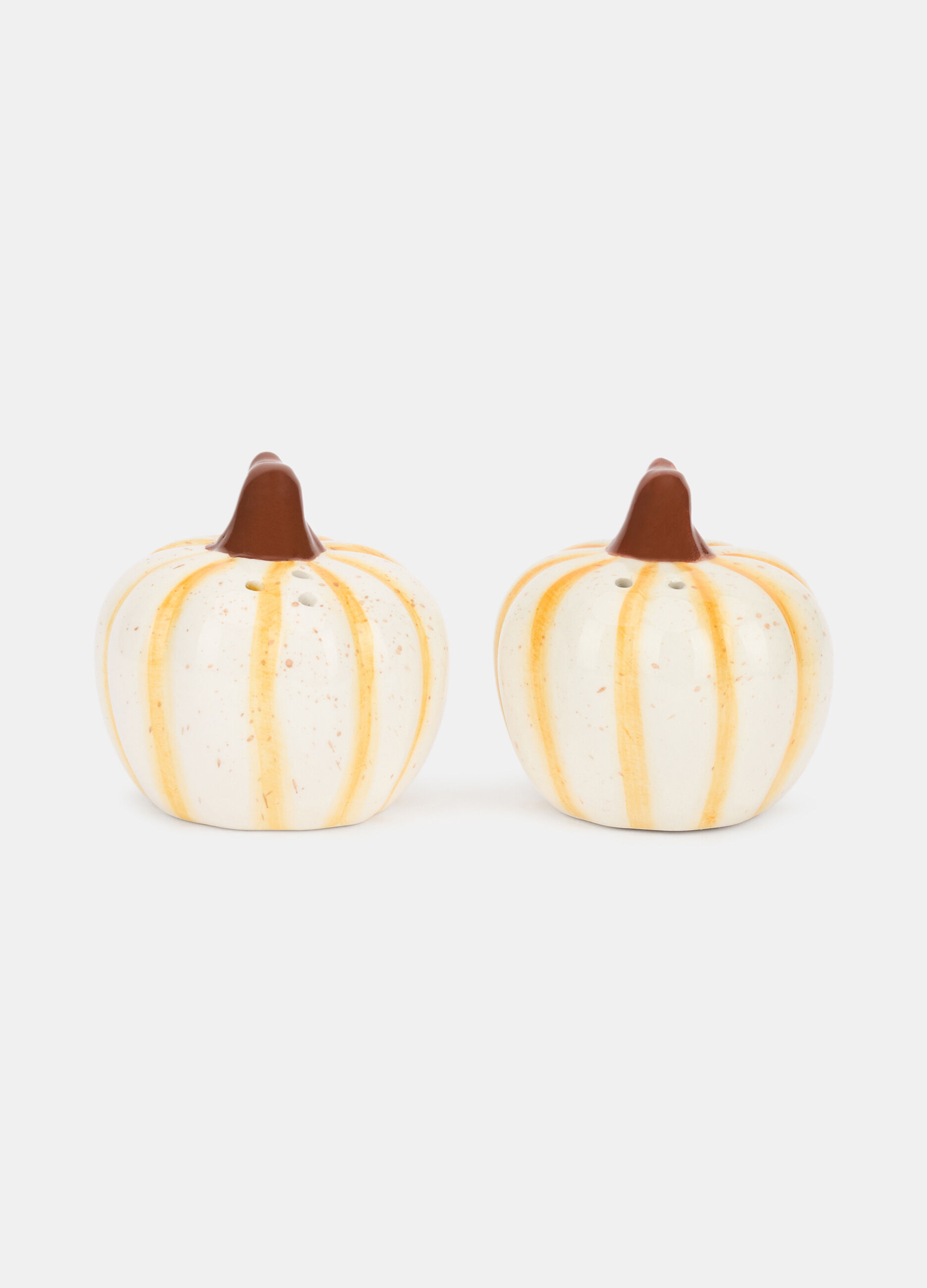 Saliera e pepiera zucca in ceramica_0