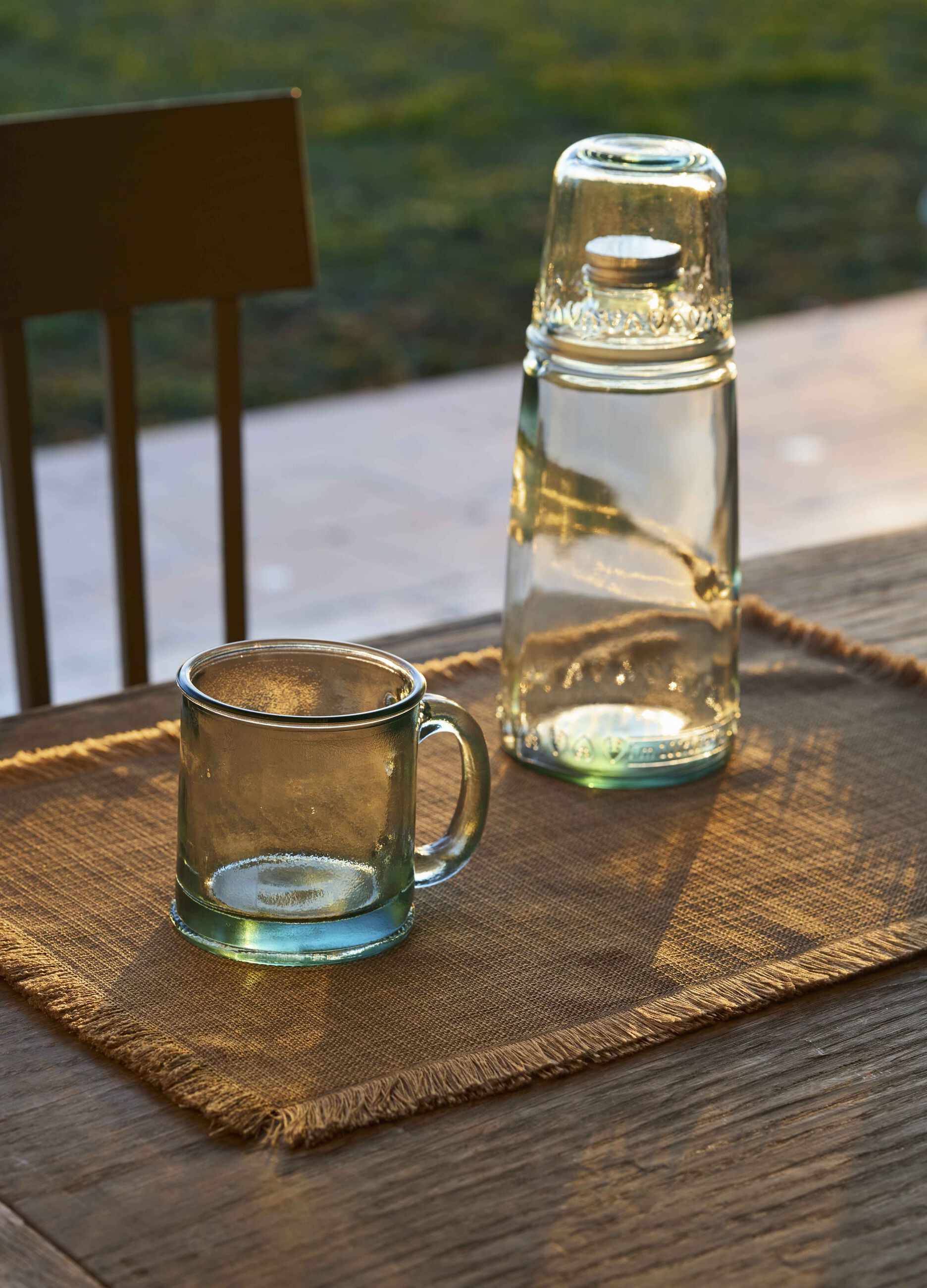 Tazza in vetro riciclato