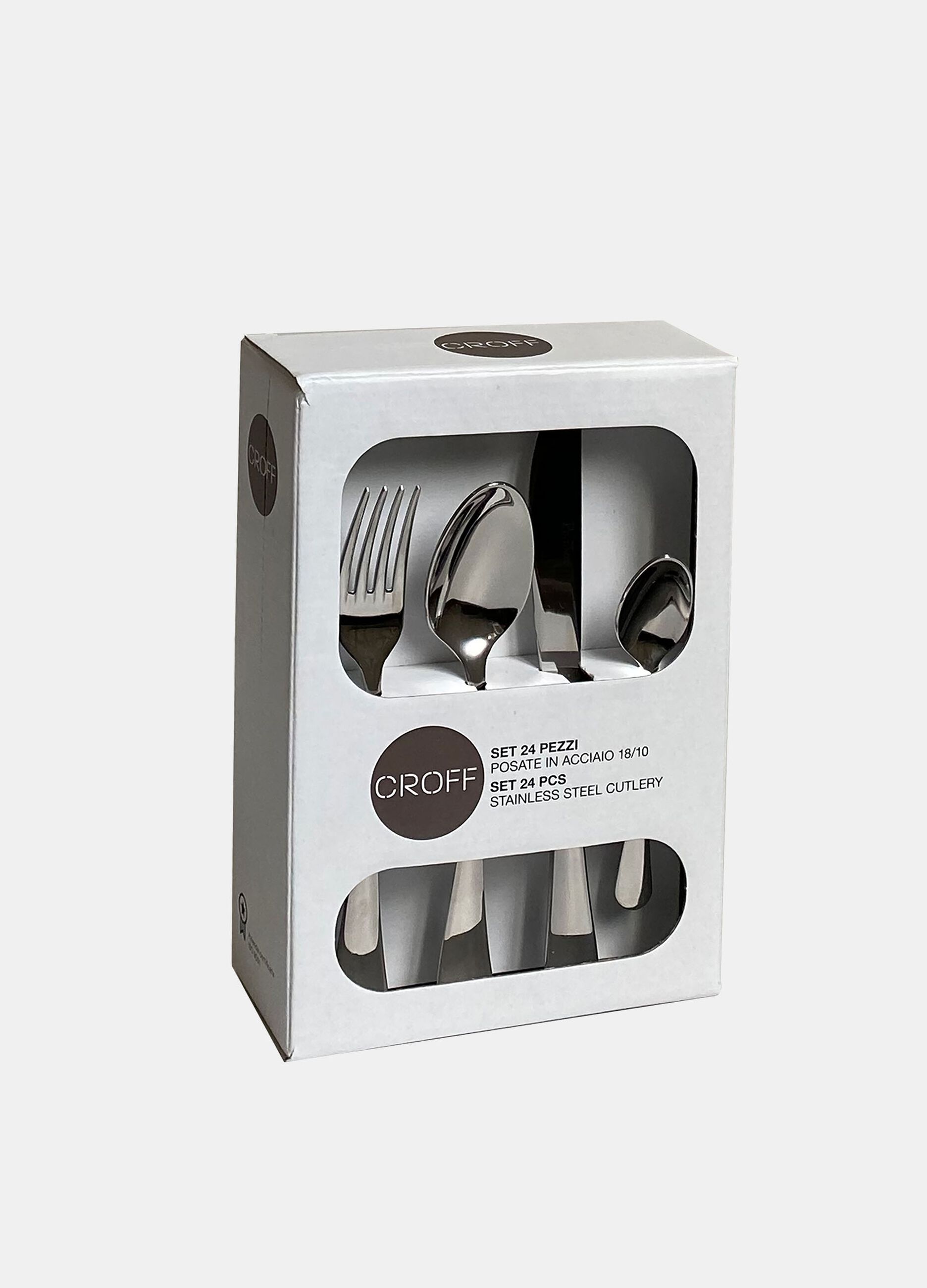 Set 24 pezzi posate da cucina in acciaio satinato Made in Italy_0
