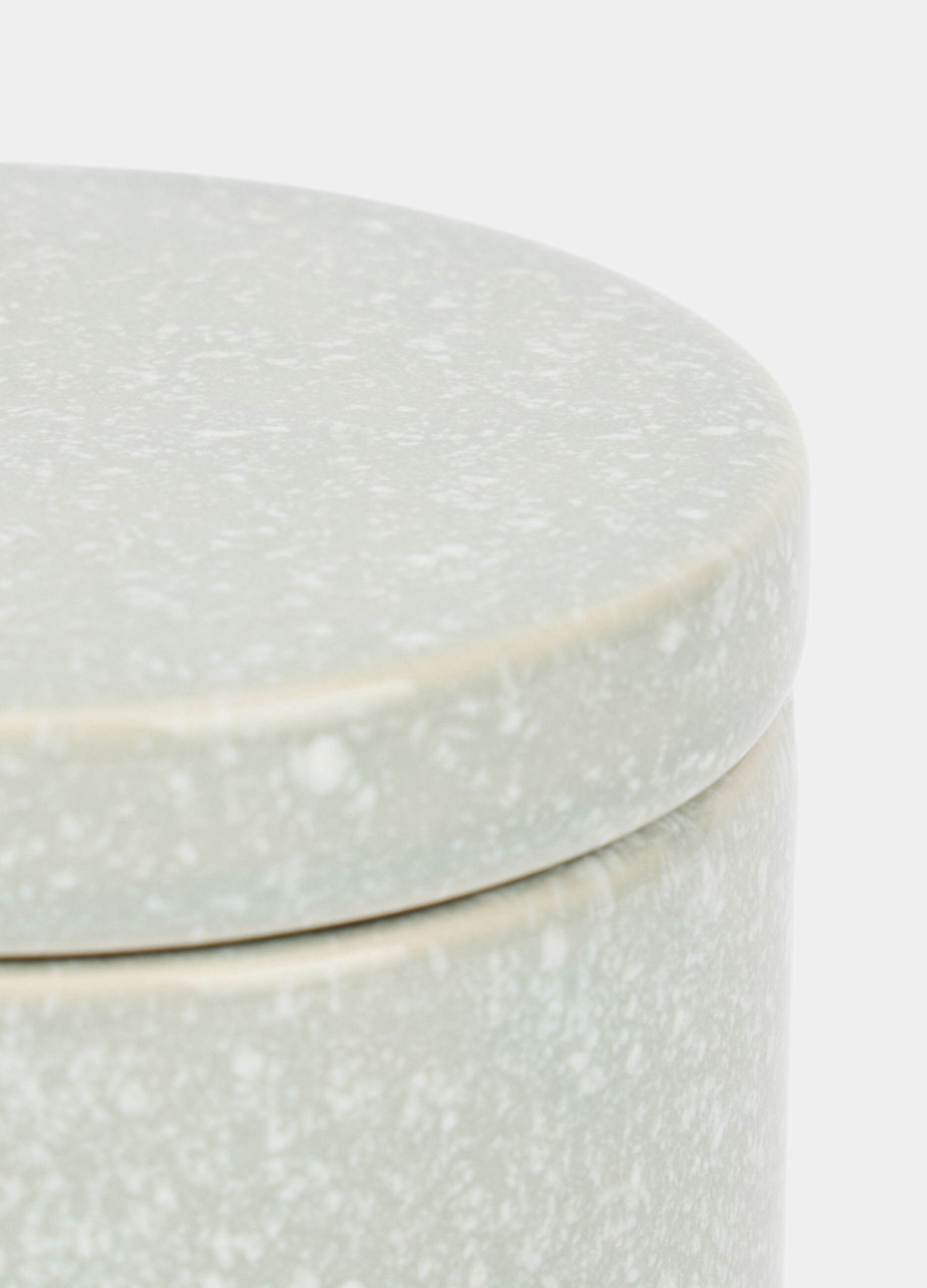Porta cotton fioc in ceramica effetto graniglia_1