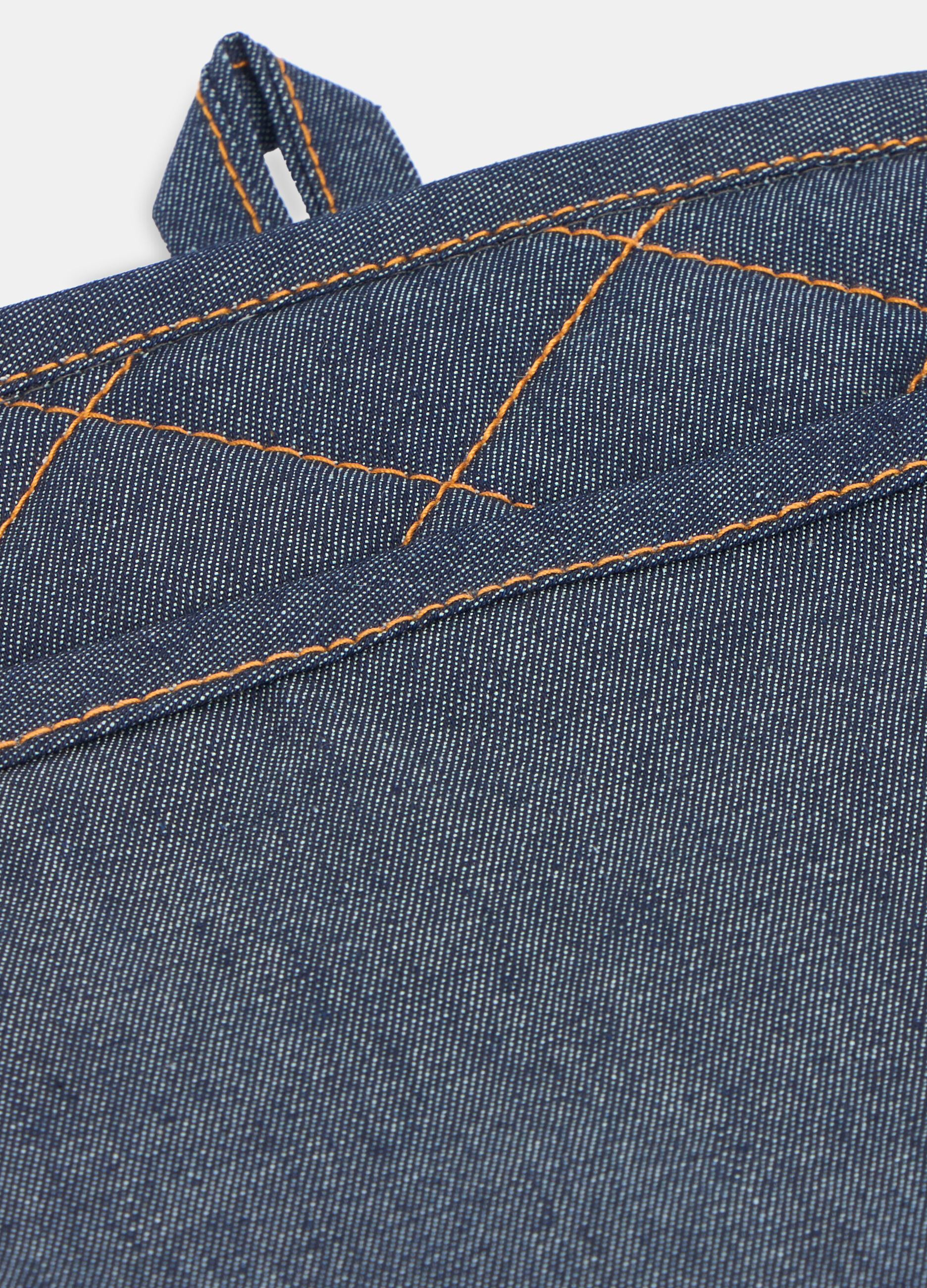 Presina trapuntata in puro cotone effetto denim_1