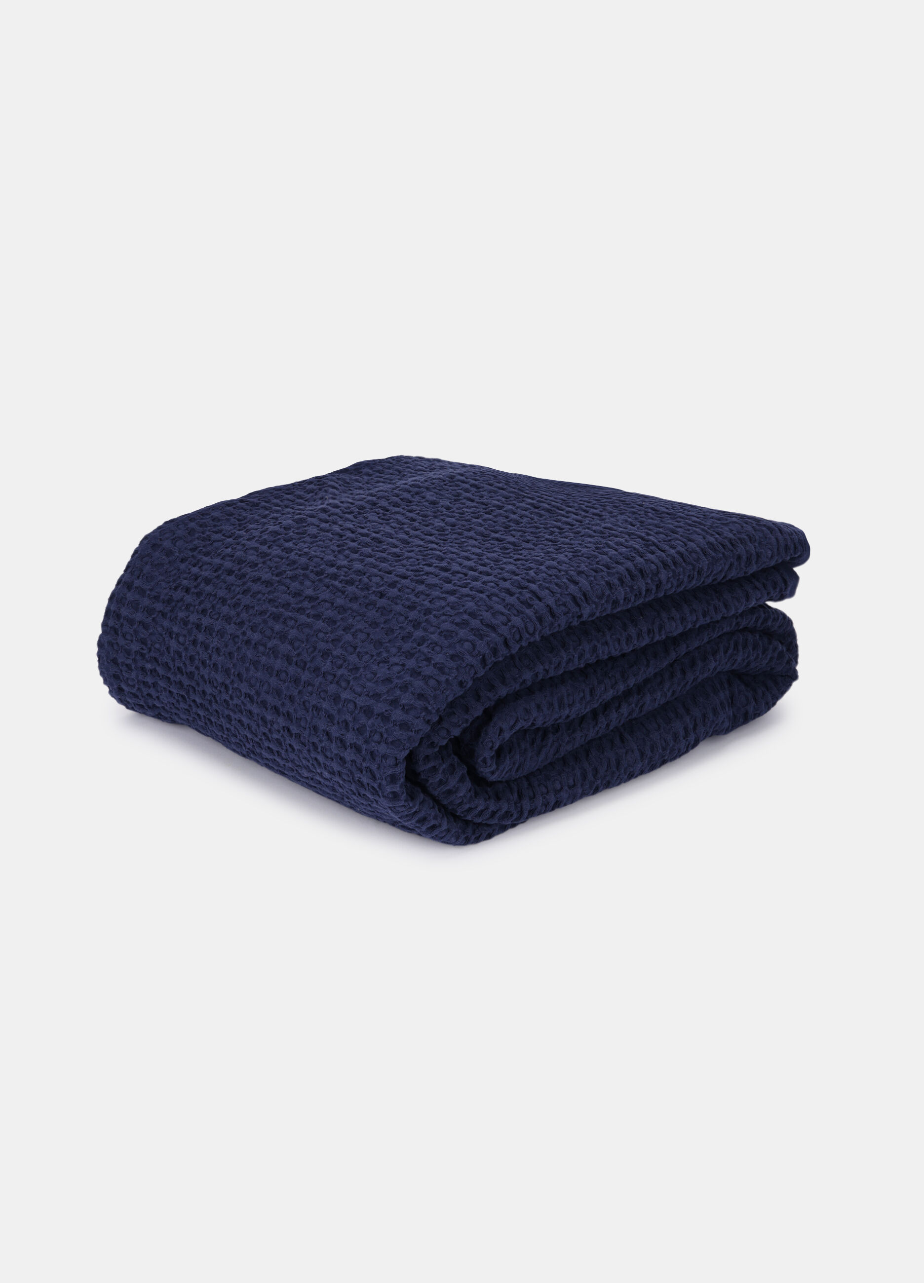 Coperta matrimoniale in cotone a nido d'ape_0
