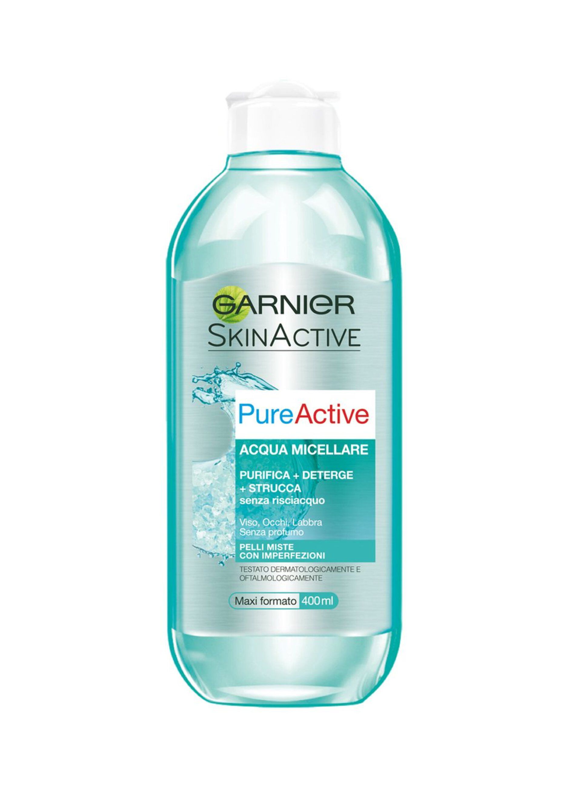 Garnier Acqua Micellare Pelli Miste, Purifica, Deterge e Strucca Senza Risciacquo, 400 ml._0