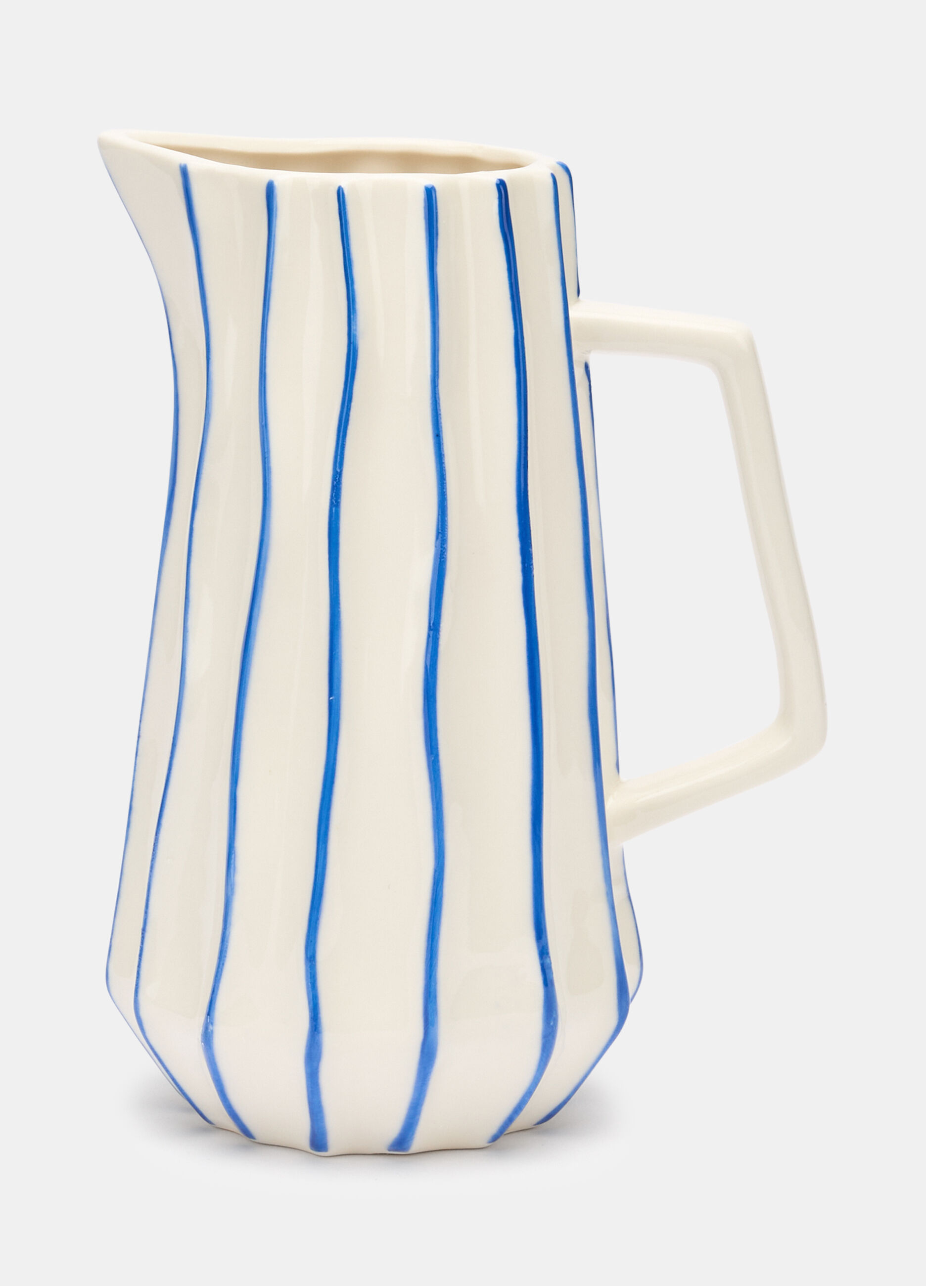 Brocca in ceramica a righe_0
