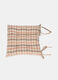 Cuscino coprisedia in cotone lavato a quadri_0