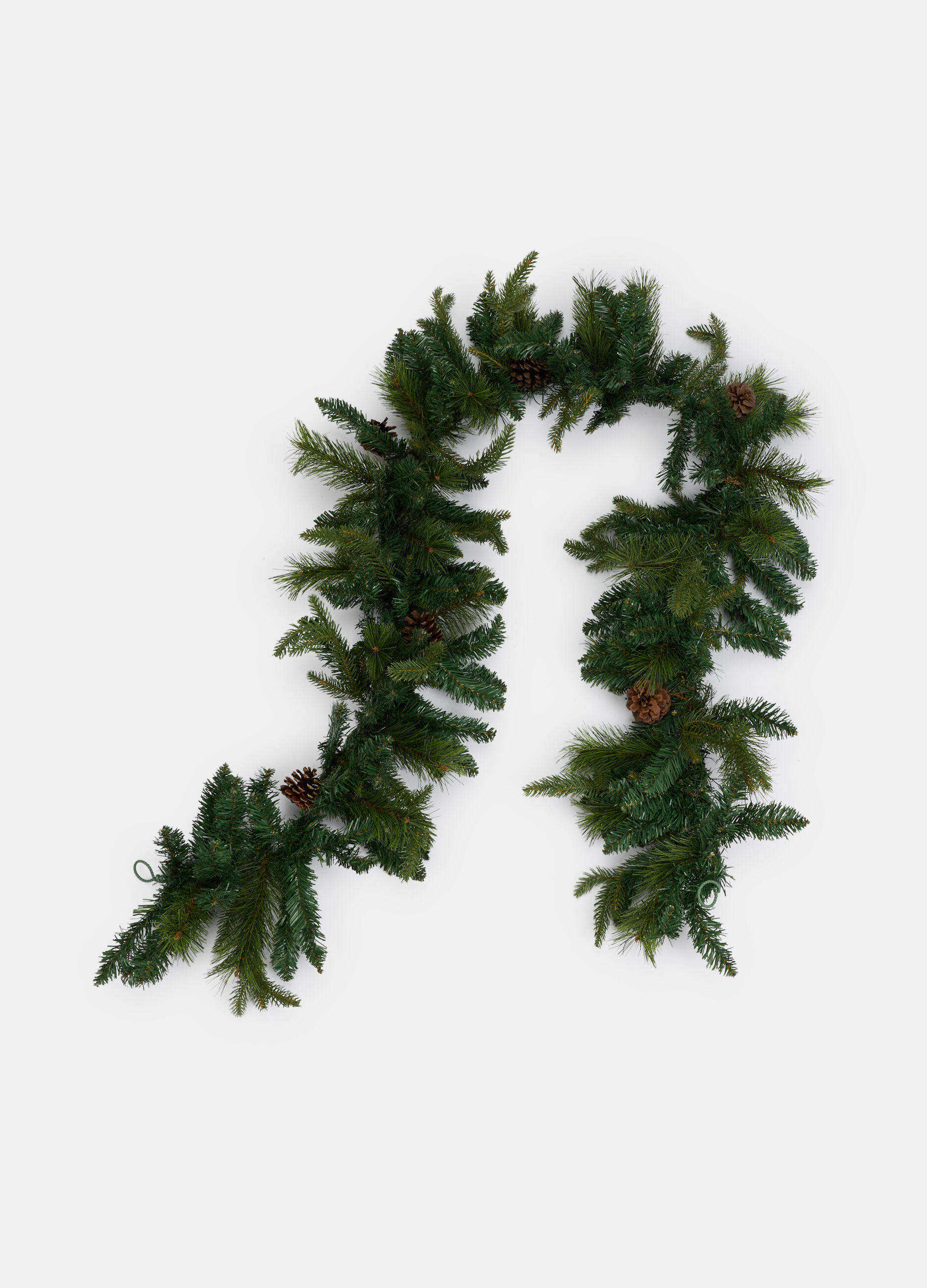 Festone di Natale con rami e pigne_0