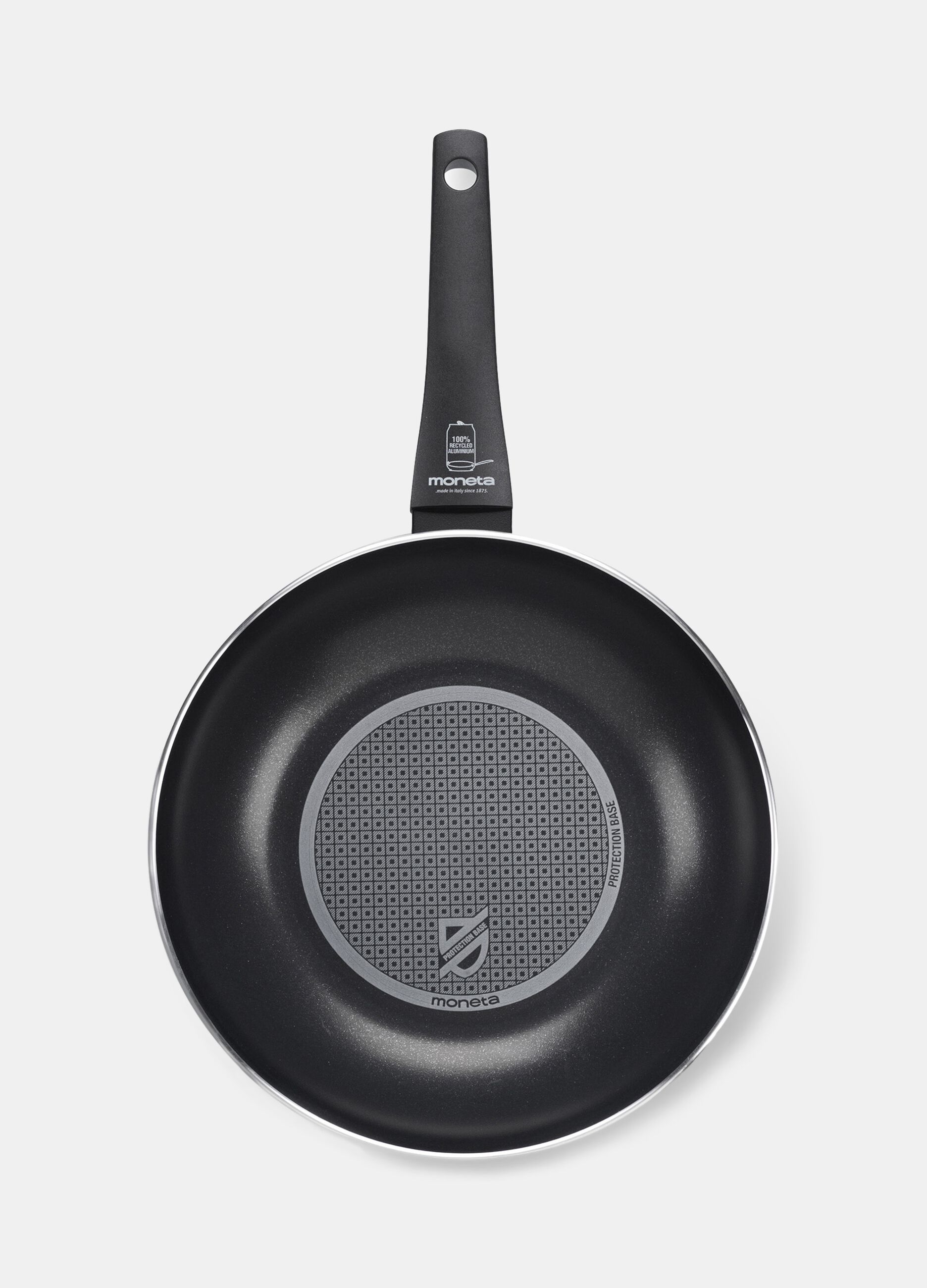 Wok Recy 1 manico in alluminio 100% riciclato 28cm Made in Italy_2