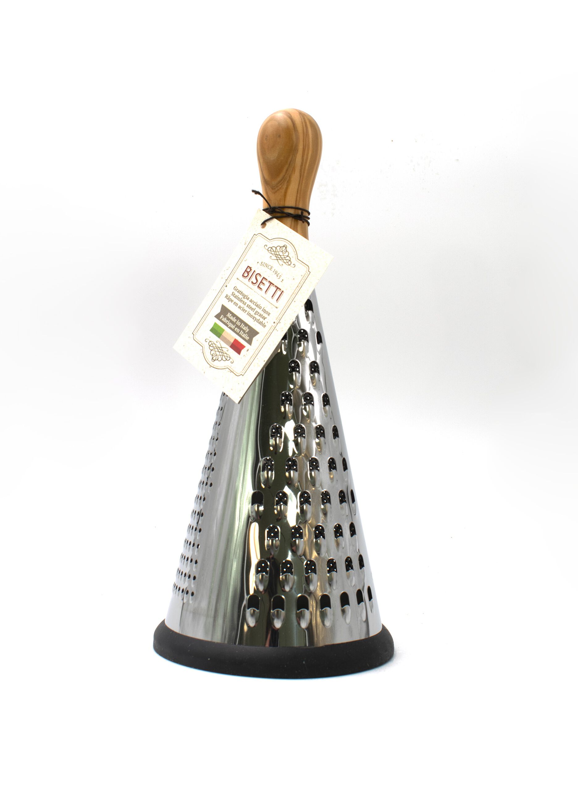 Grattugia conica in acciaio con manico in legno di faggio massello_0