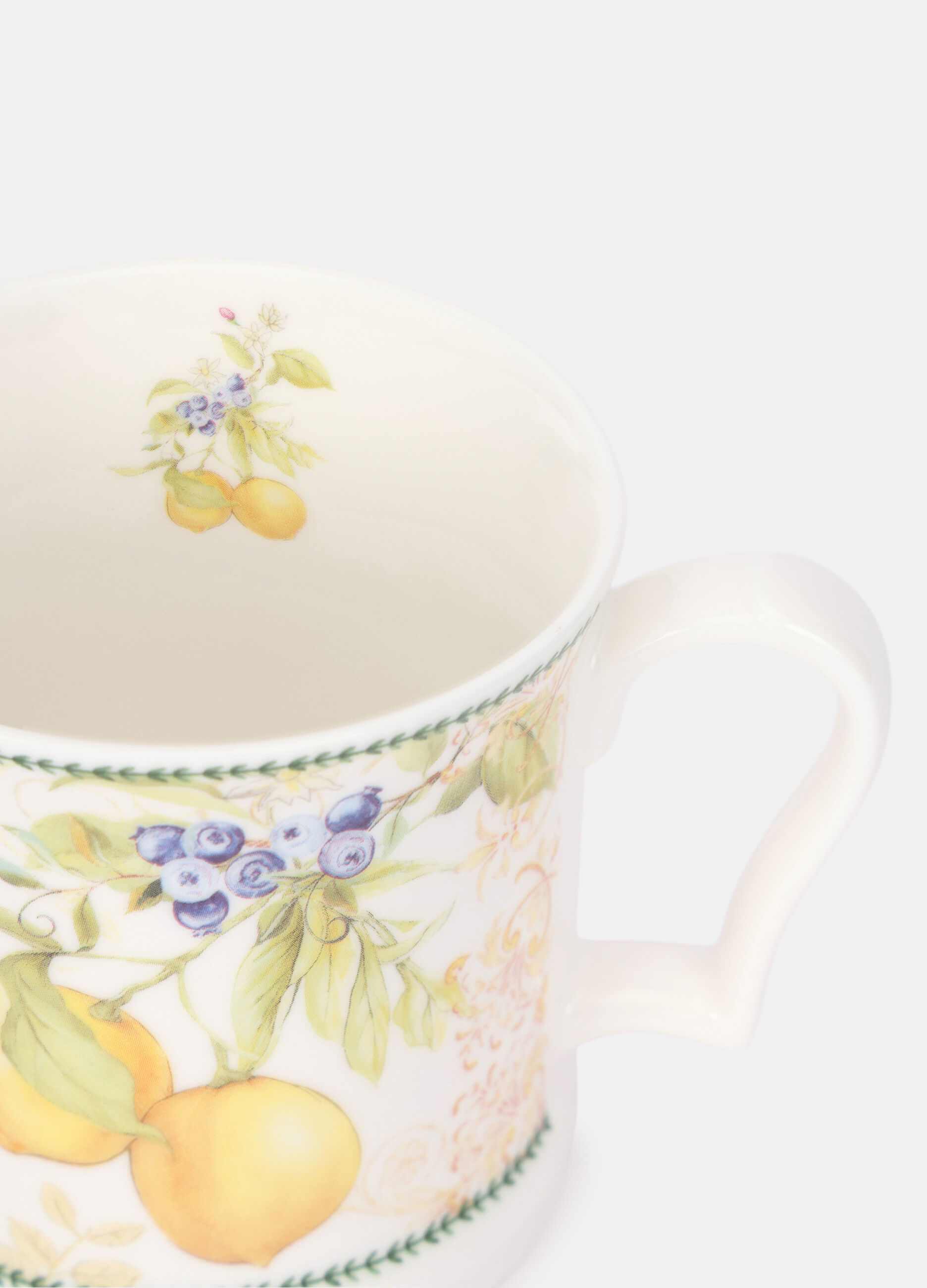 Tazza da t&egrave; in ceramica con limoni_1
