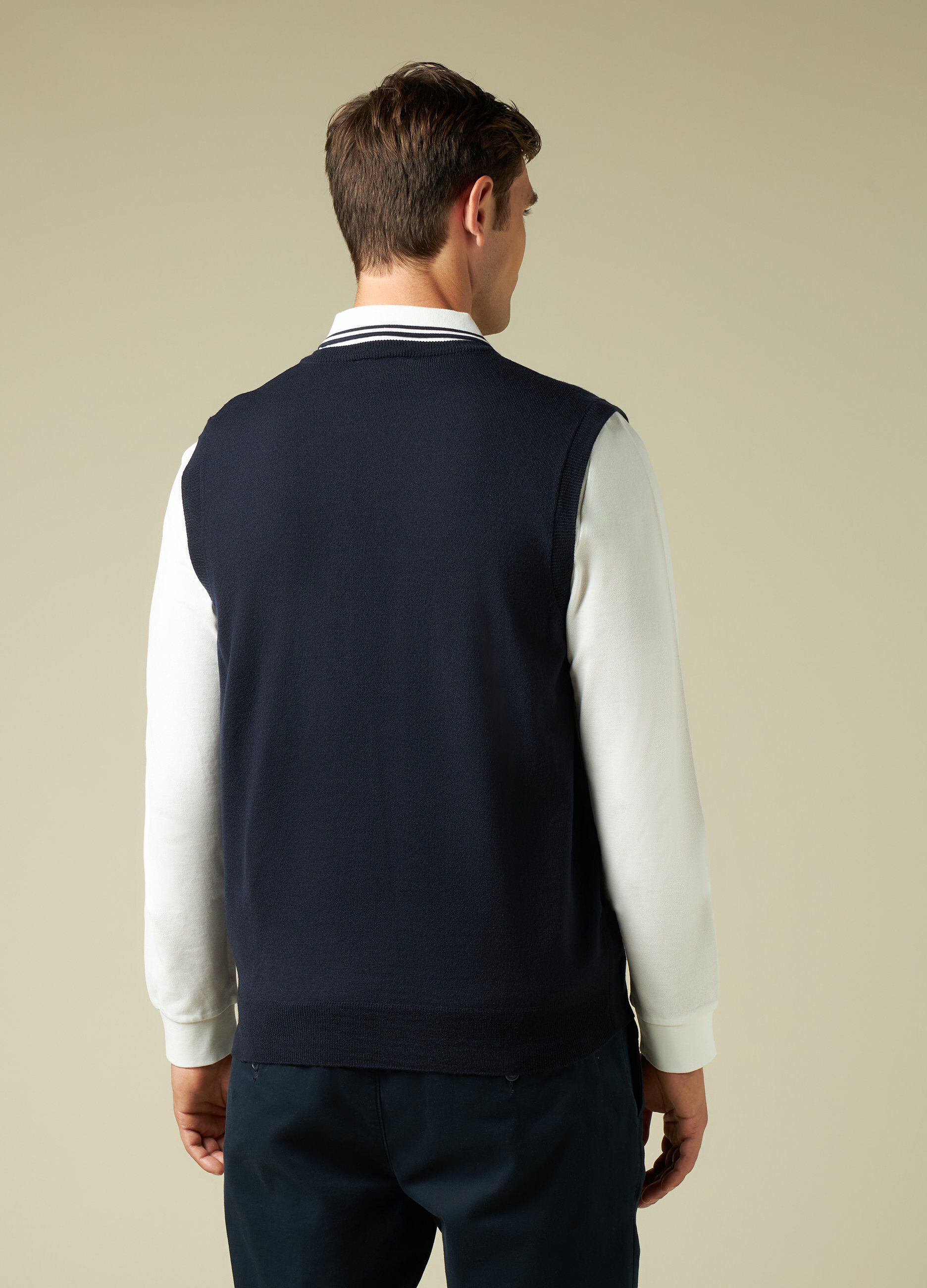 Pullover smanicato uomo