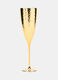 Calice flûte in vetro dorato_0