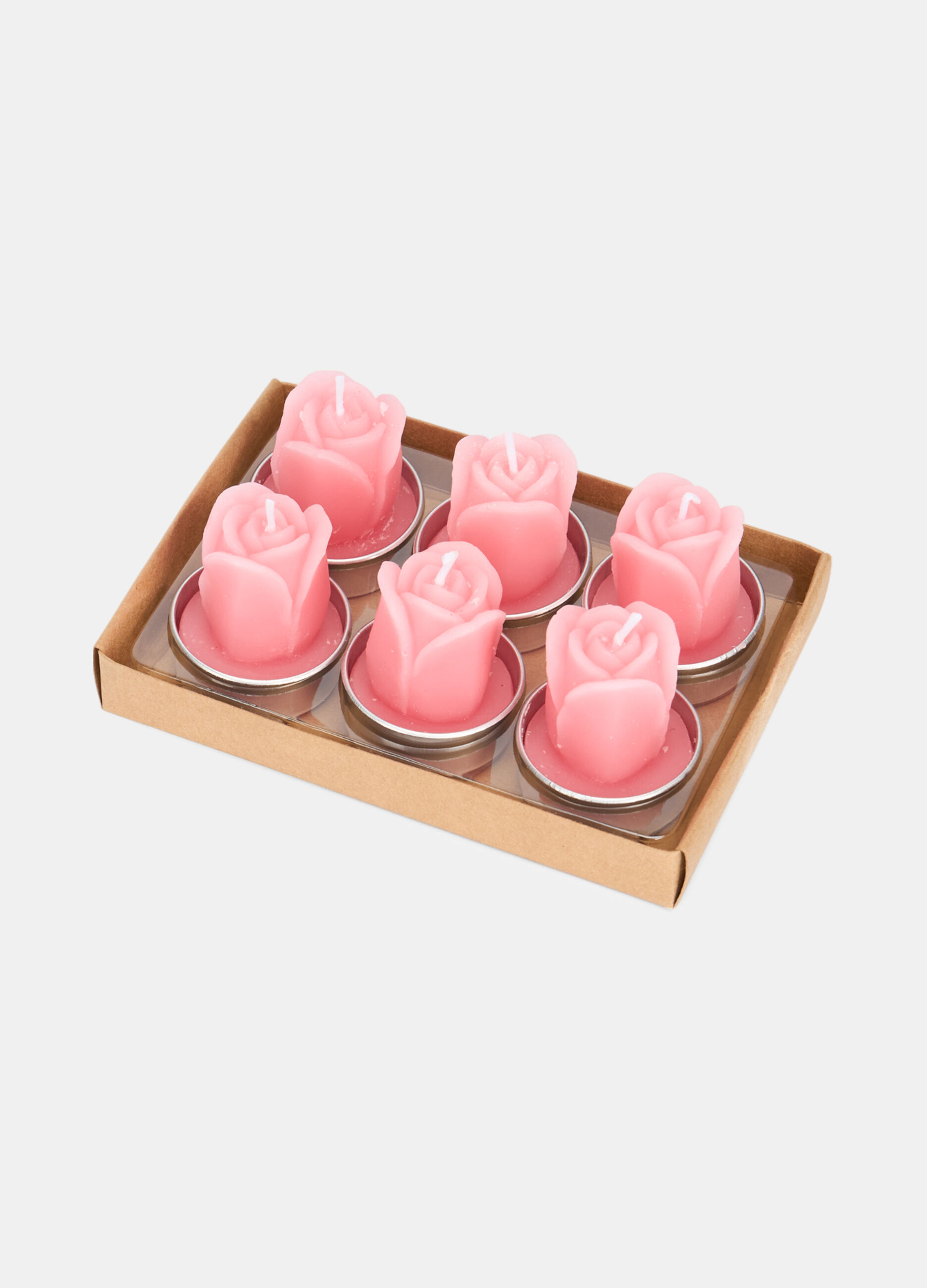 6 pack candeline a forma di rosa_0