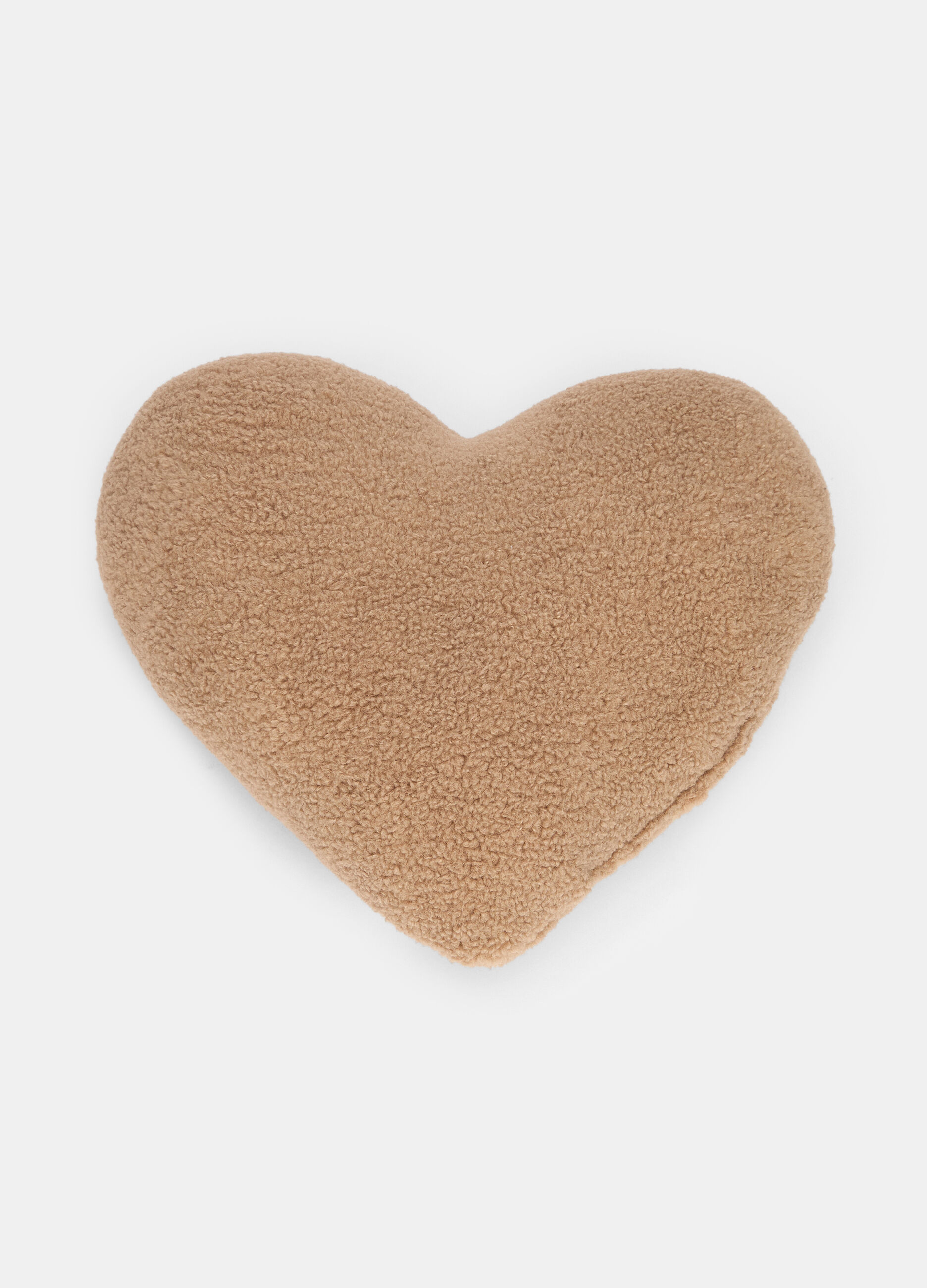 Cuscino cuore imbottito con tessuto loop