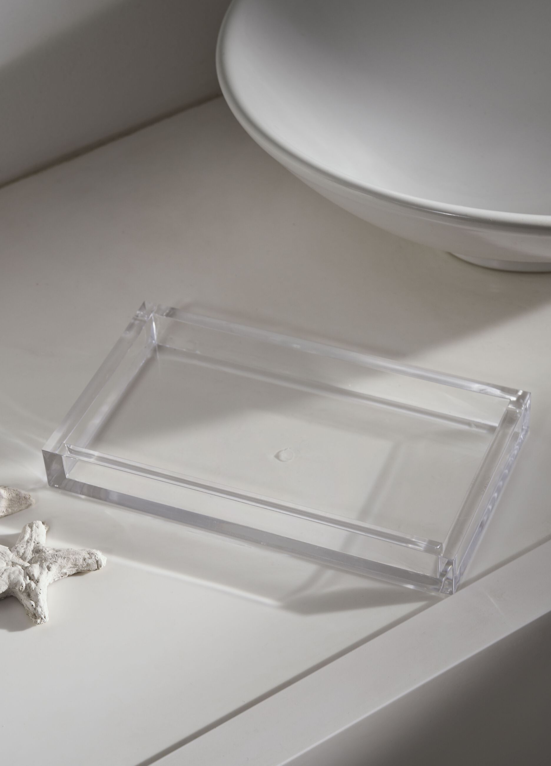 Vassoio rettangolare in plastica da bagno