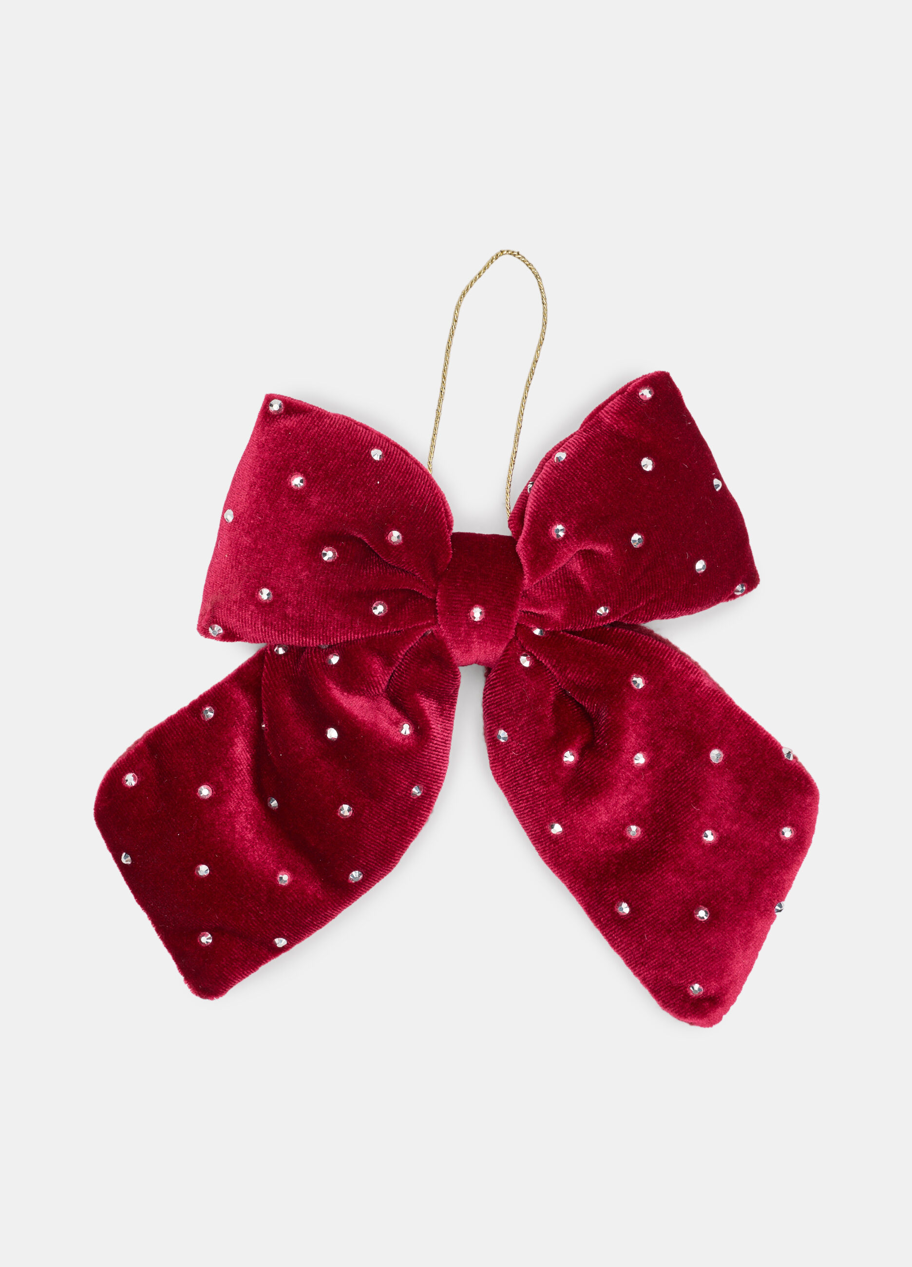 Fiocco in velluto con perline_0