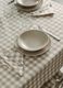 Square tablecloth in check cotton_0
