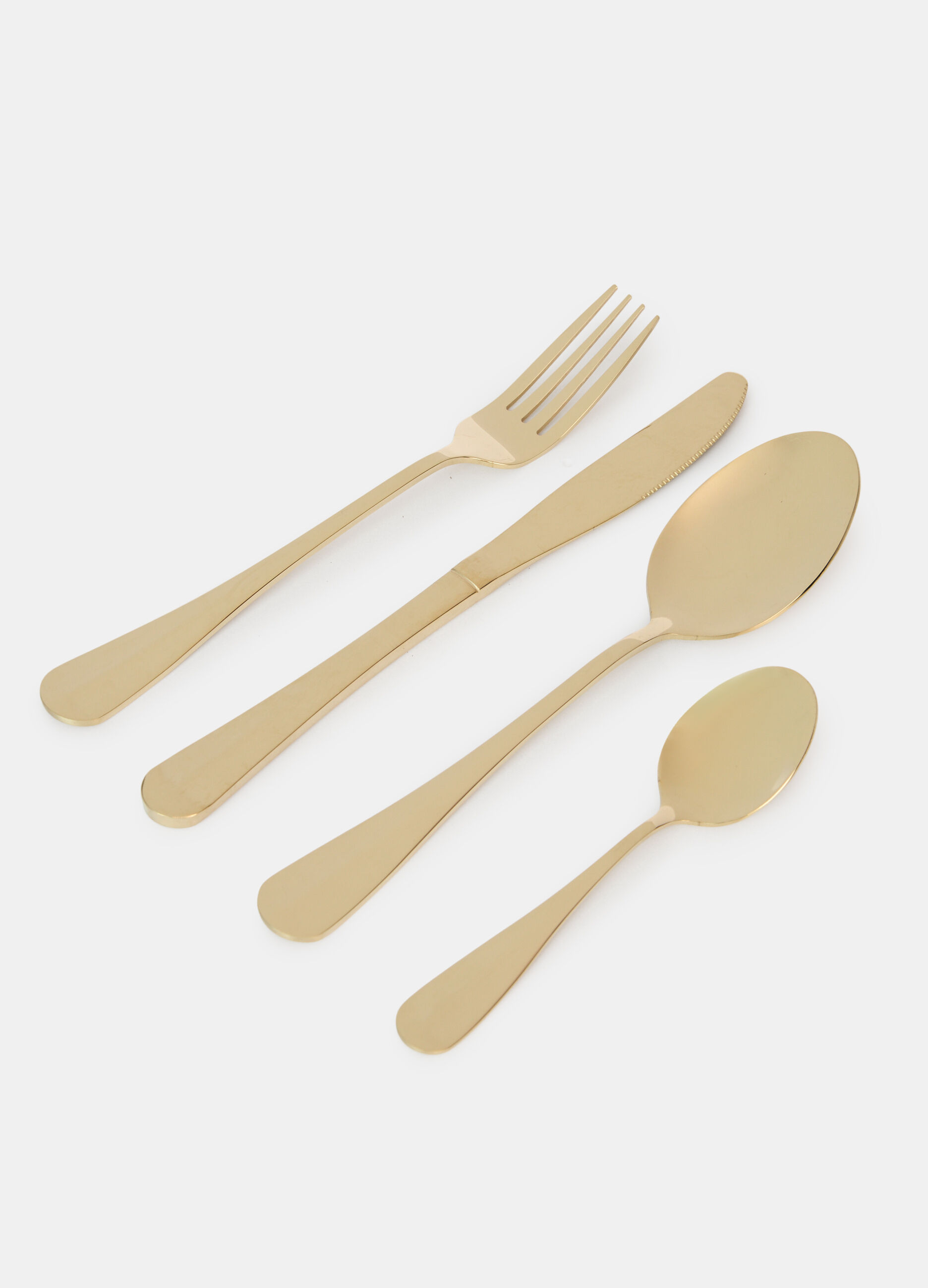 Set posate in acciaio inox dorato_1