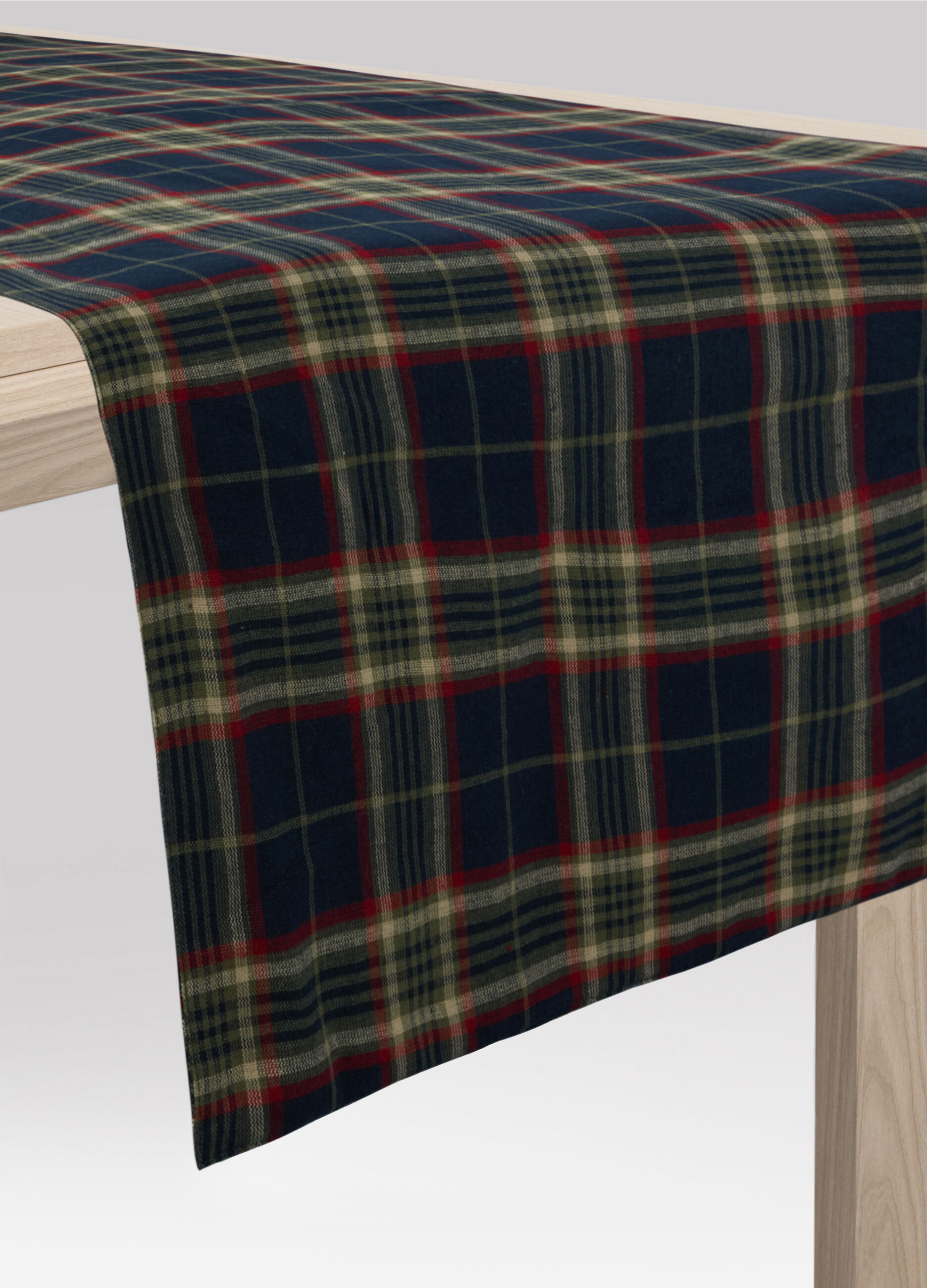 Runner medio in cotone tartan_0