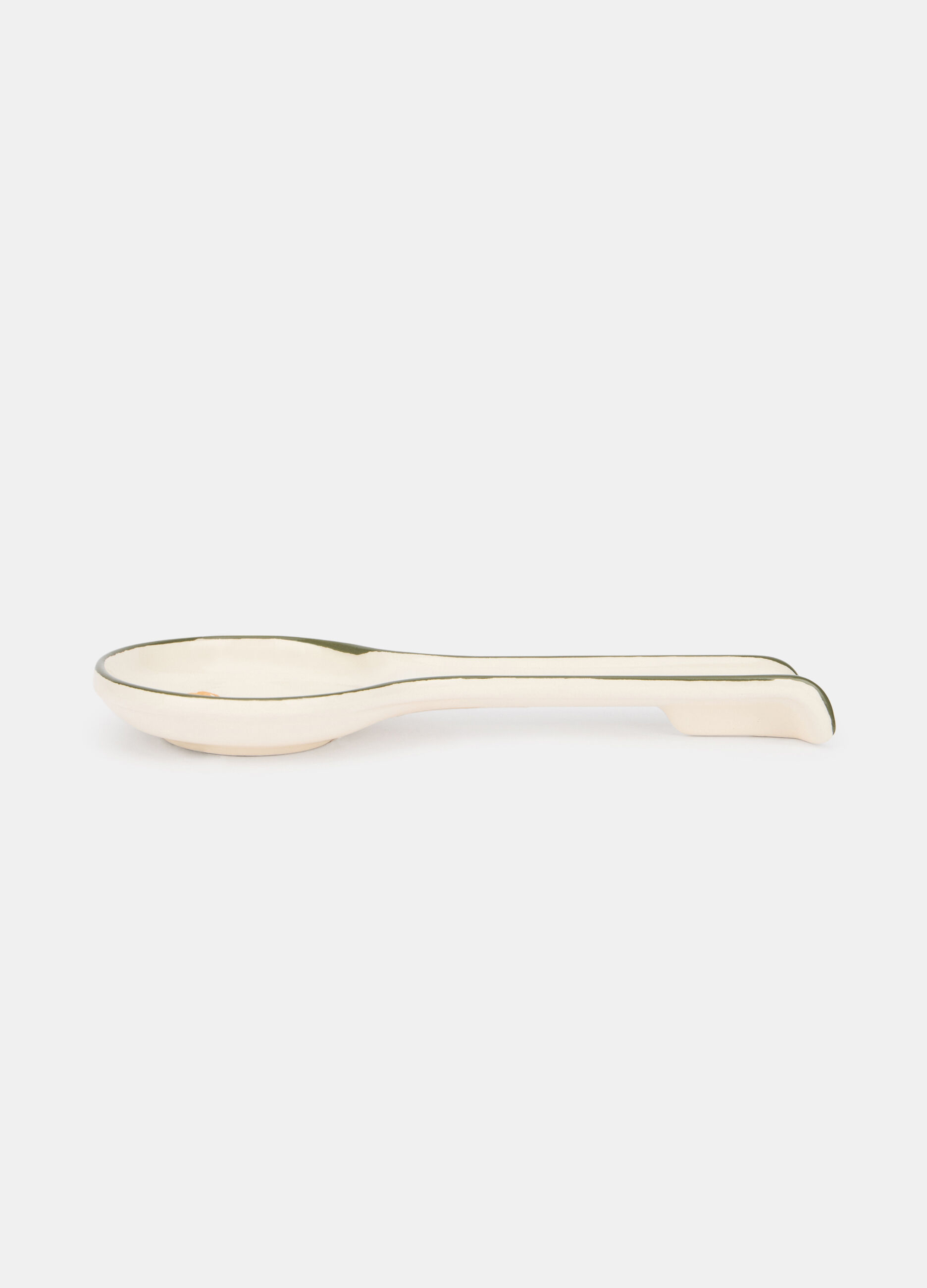 Poggia mestolo in ceramica con fiore_0