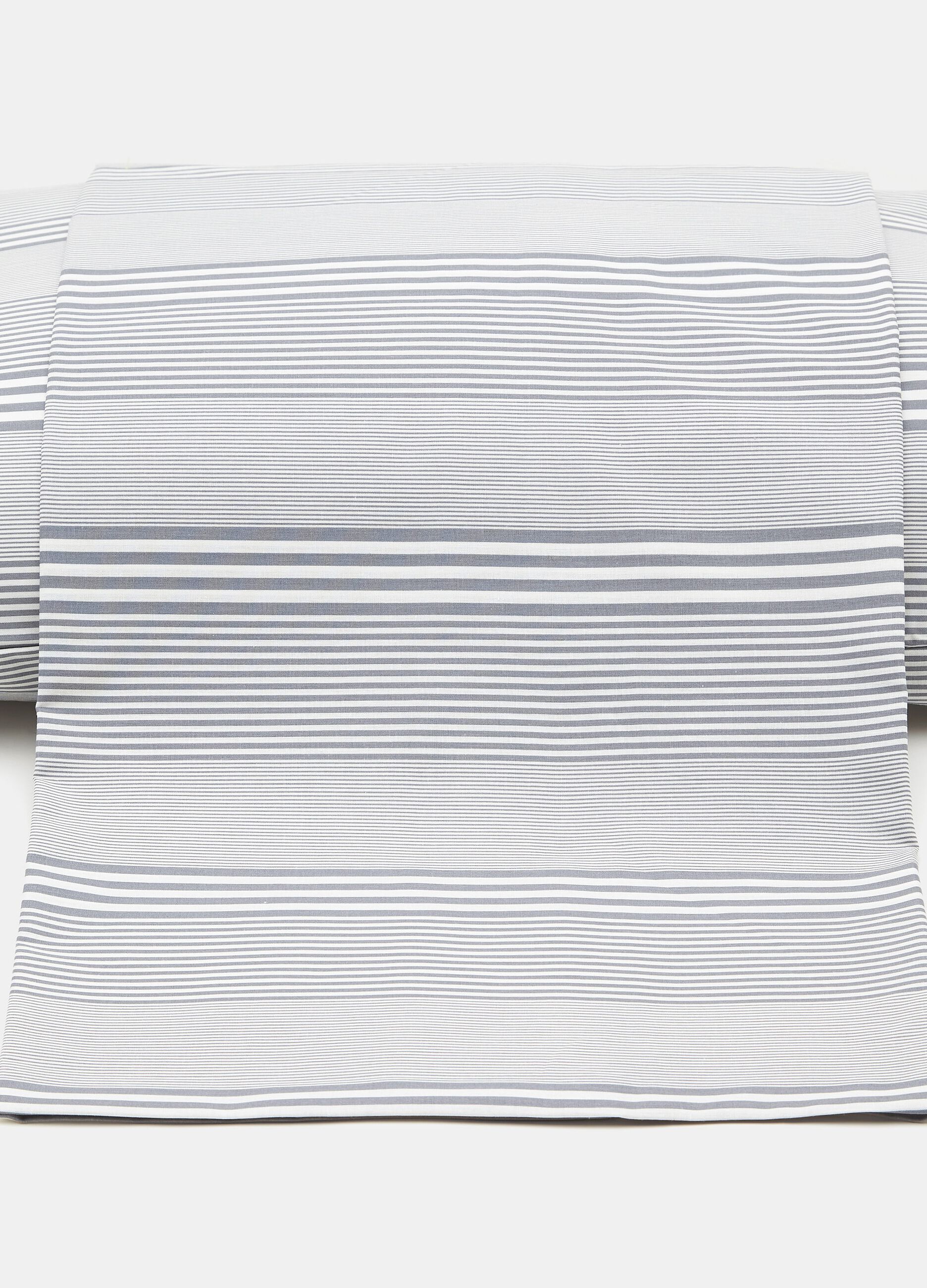 Lenzuolo a righe di puro cotone_0