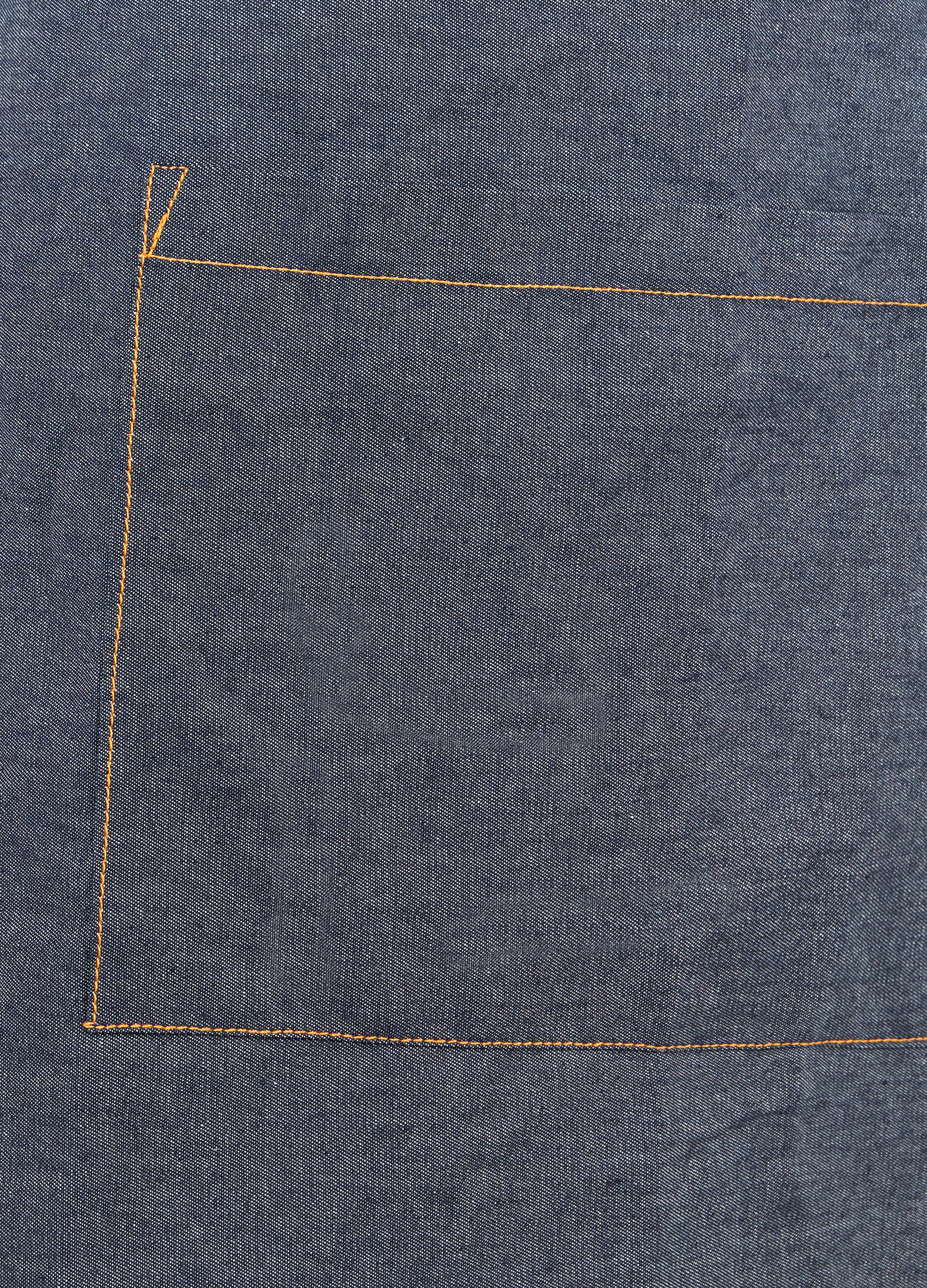 Grembiule a mezza altezza in puro cotone effetto denim_1