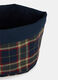 Cestino del pane in cotone tartan_1
