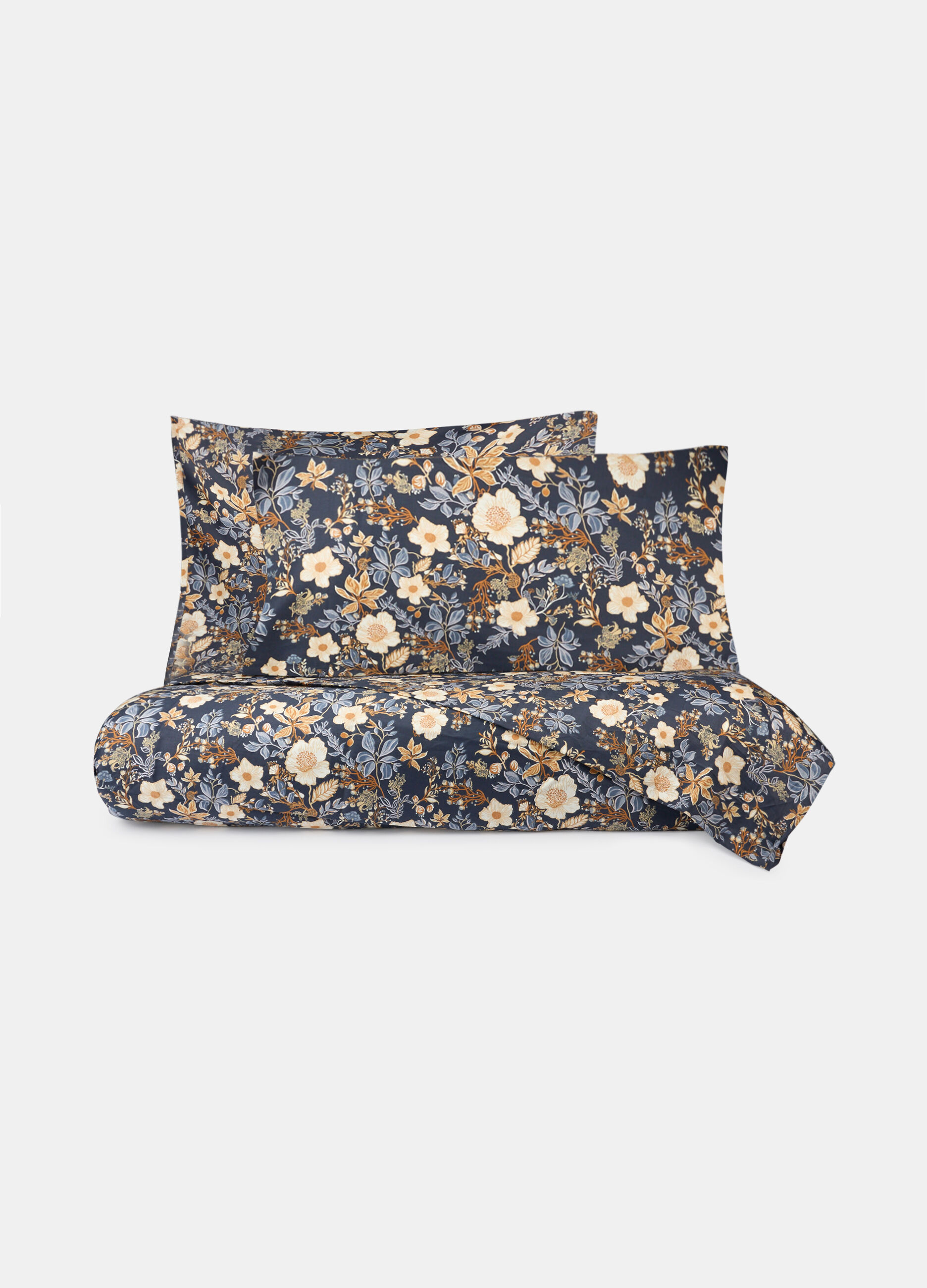 Parure copripiumino matrimoniale in cotone a fiori