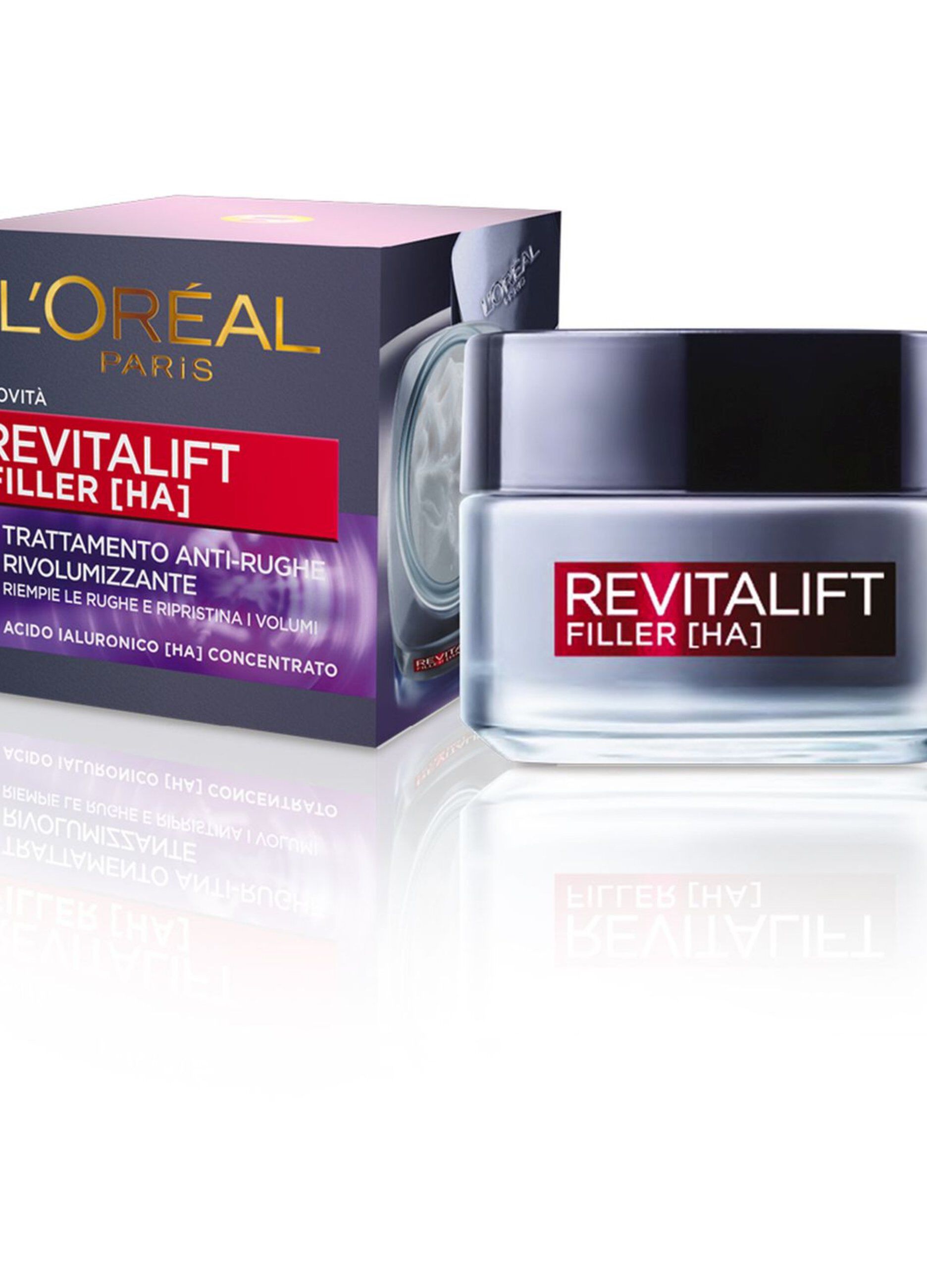 L'Oréal Paris Crema Viso Giorno Revitalift Filler, Azione Antirughe Rivolumizzante con Acido Ialuronico Concentrato, 50 ml._0