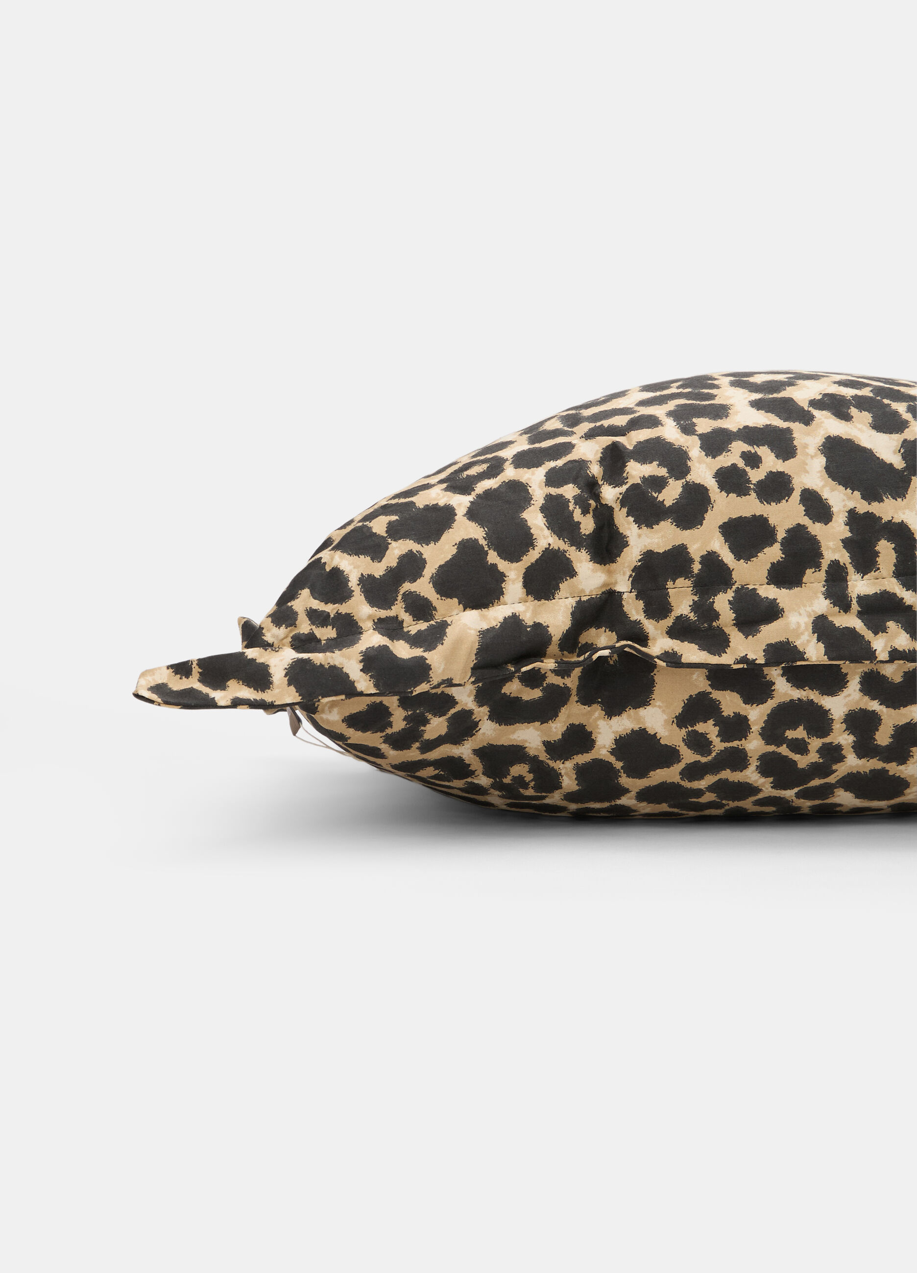Cuscino quadrato in raso di cotone animalier