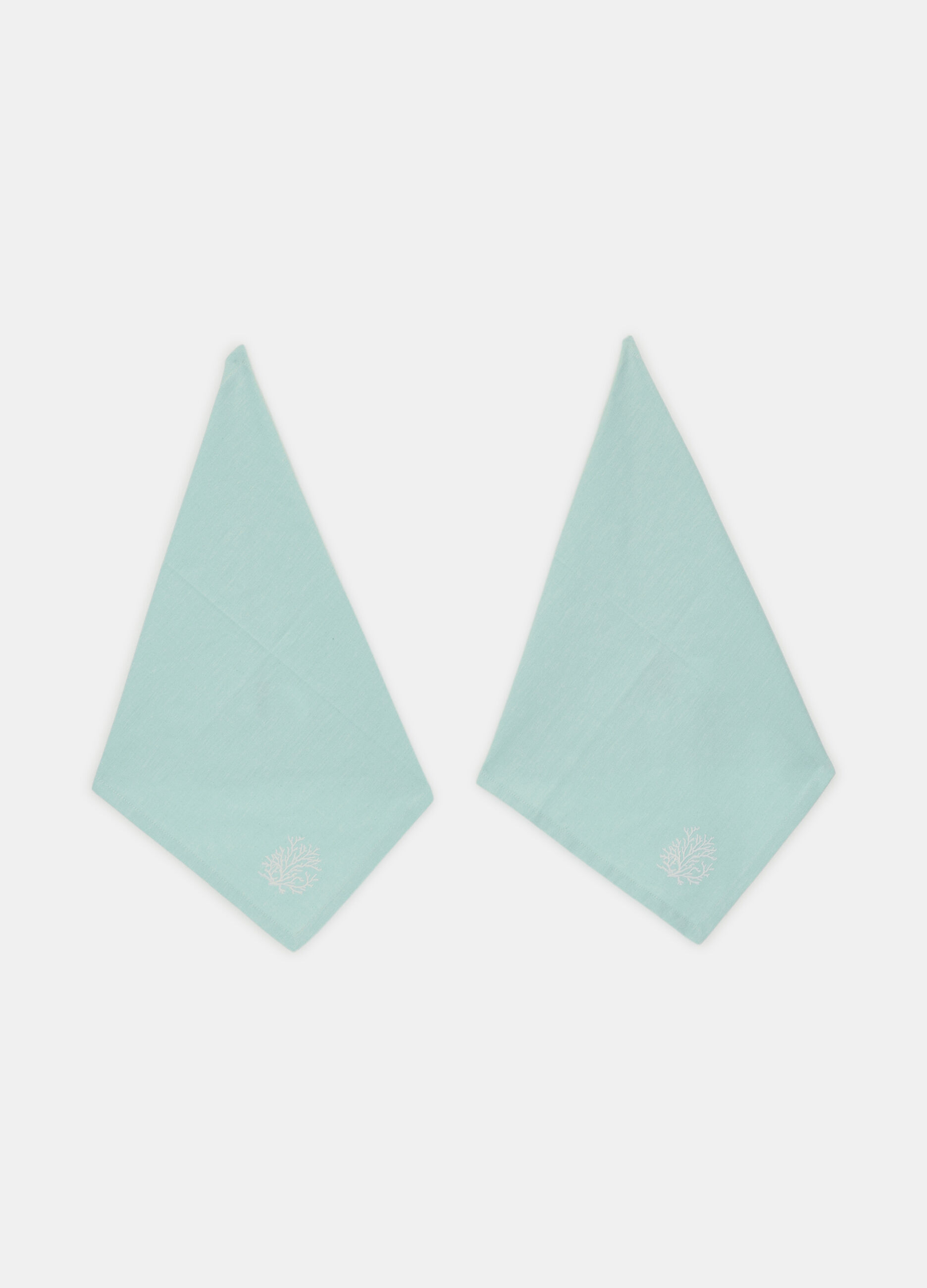 2 pack tovaglioli in cotone con corallo_0