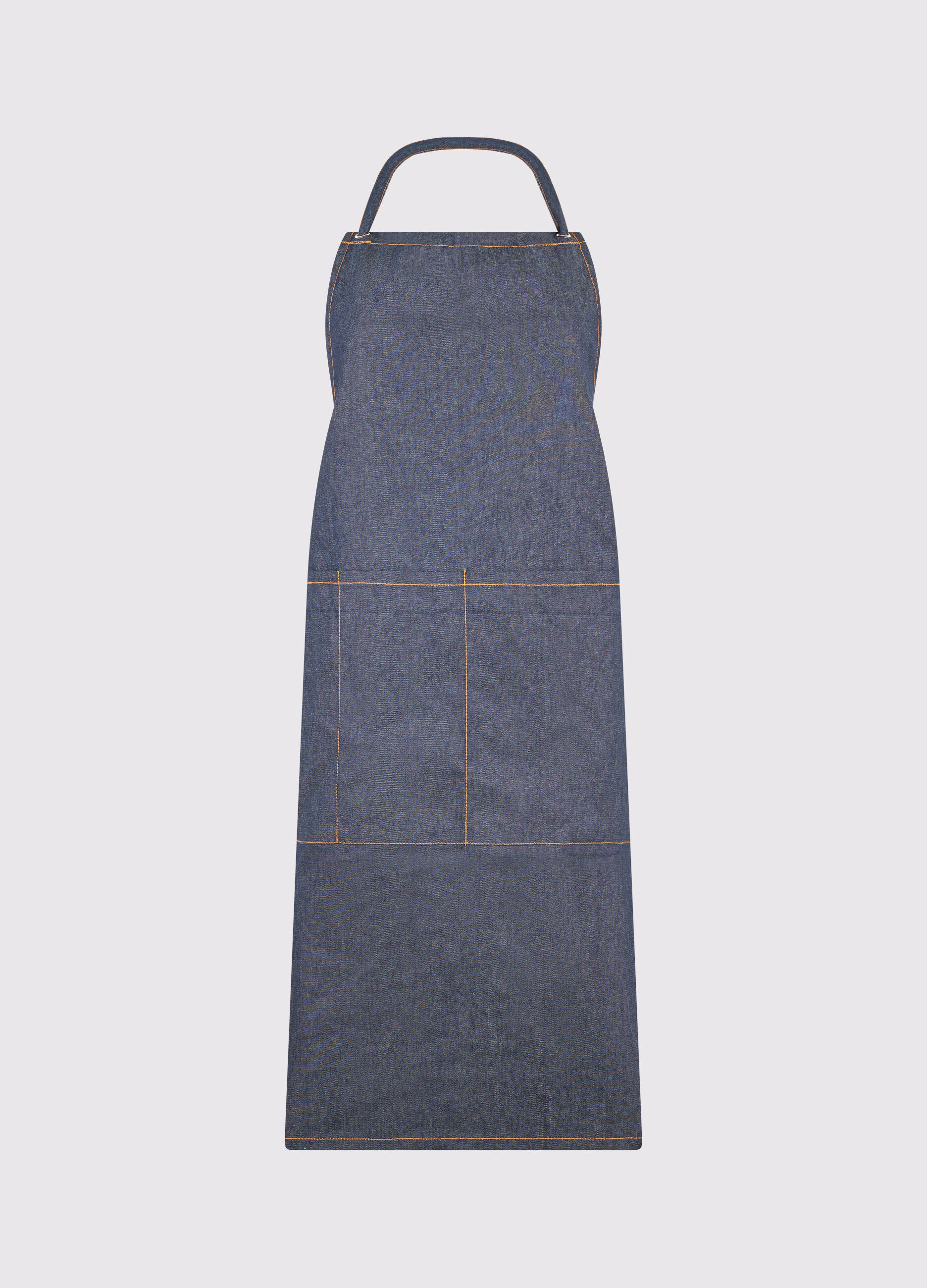 Grembiule intero in puro cotone effetto denim_0
