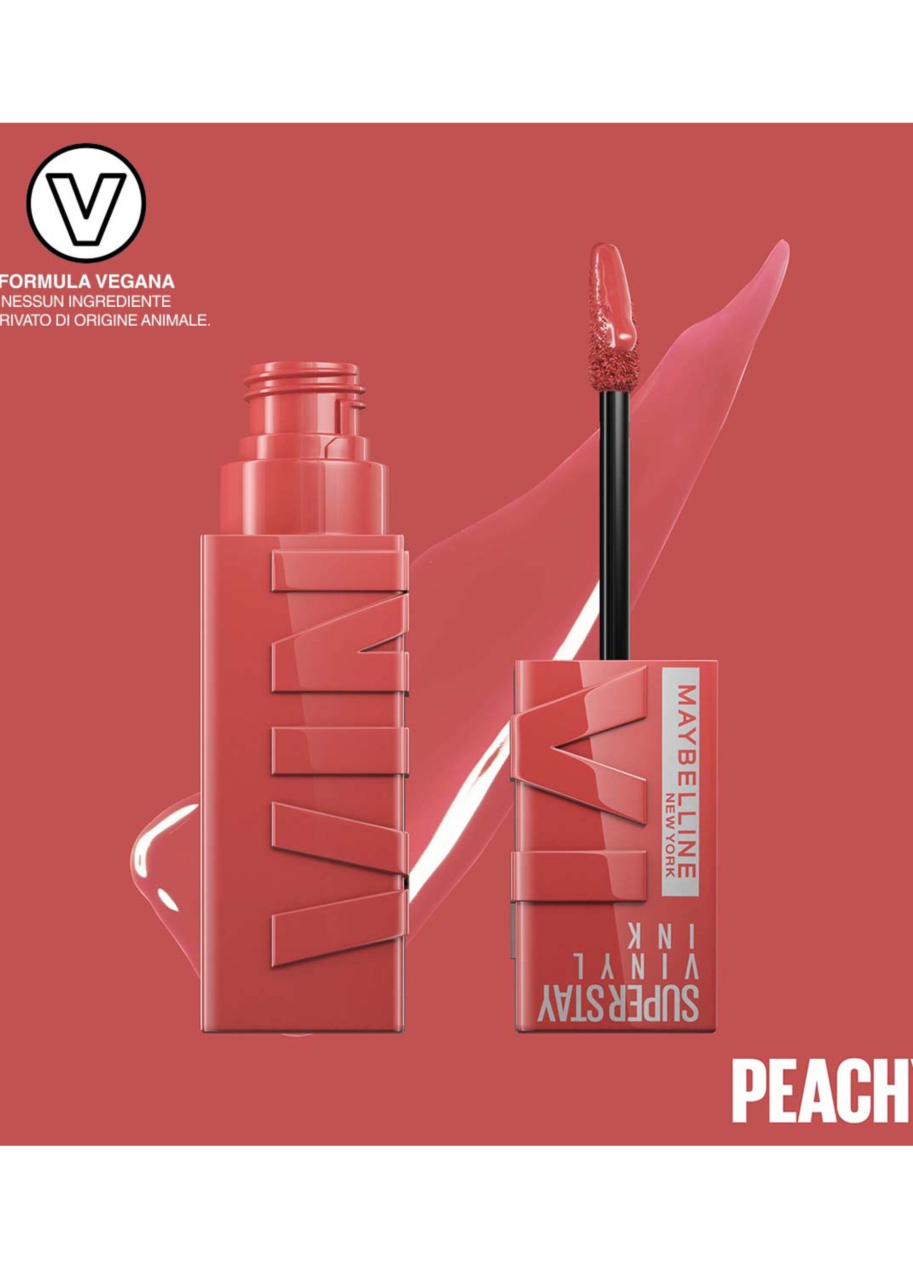 Rossetto a lunga tenuta effetto vinilico superstay vinyl ink  15 peachy._3