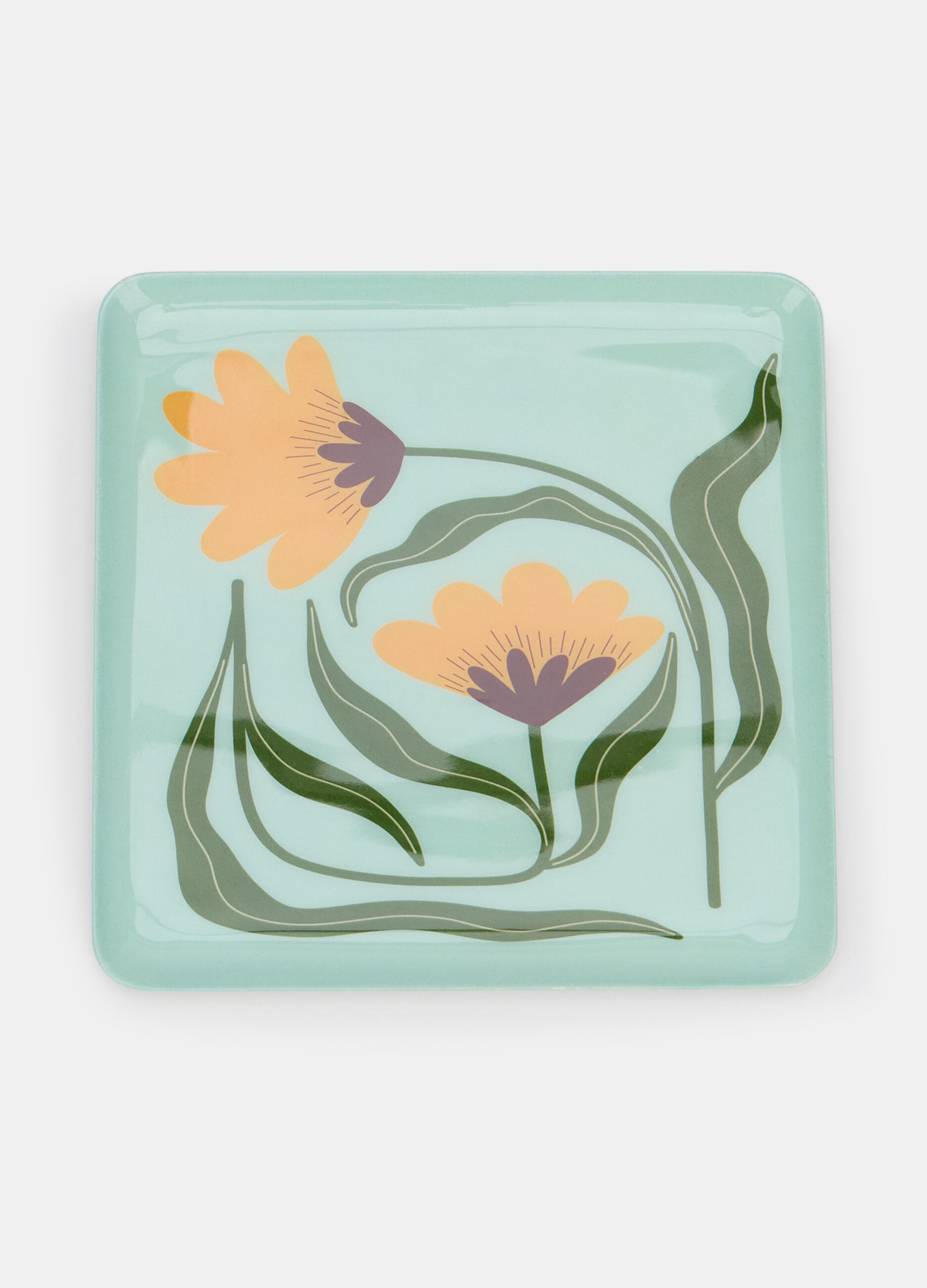Vassoio quadrato a fiori_0