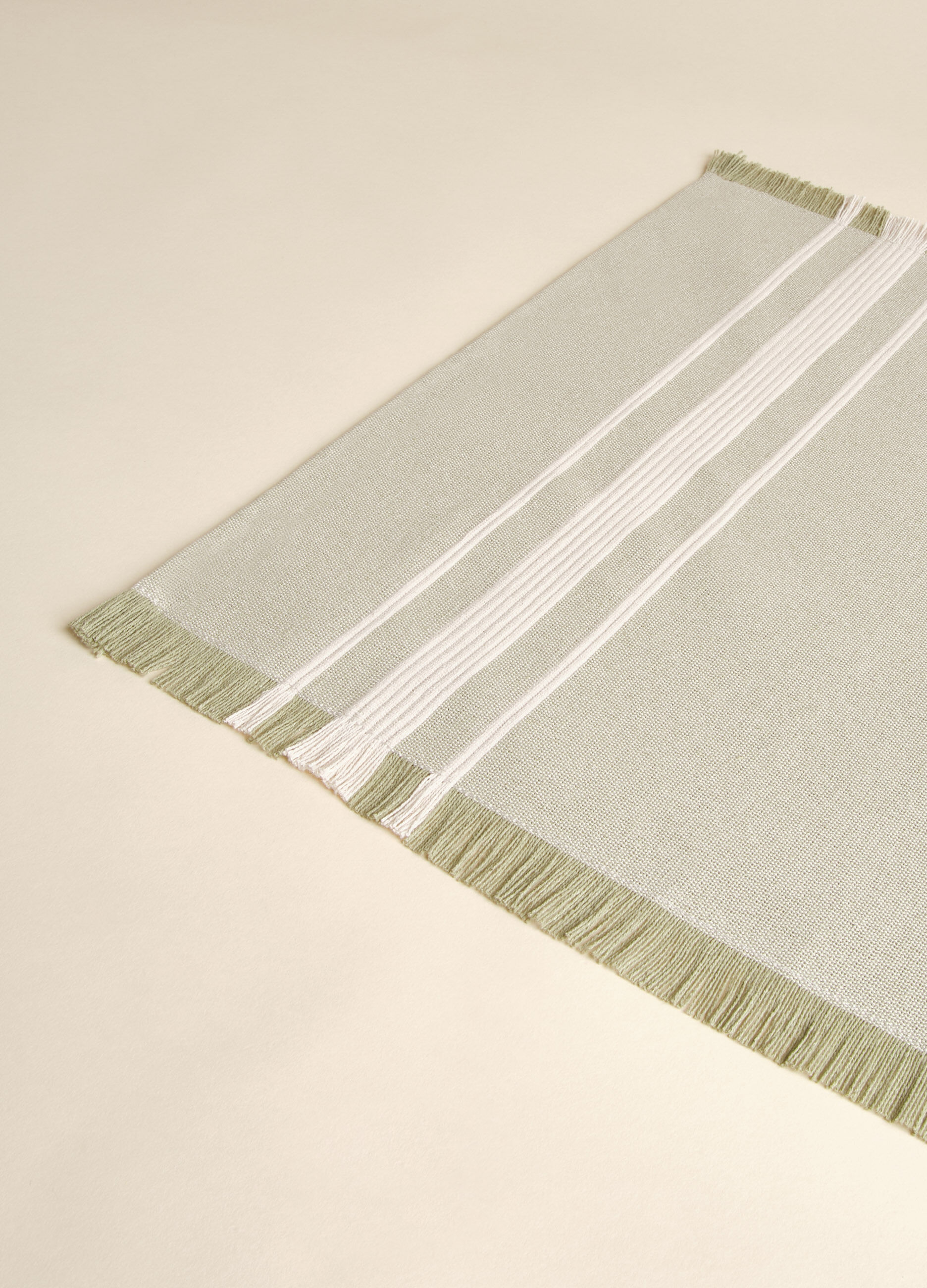Striped organic table mat in 100% cotton_2