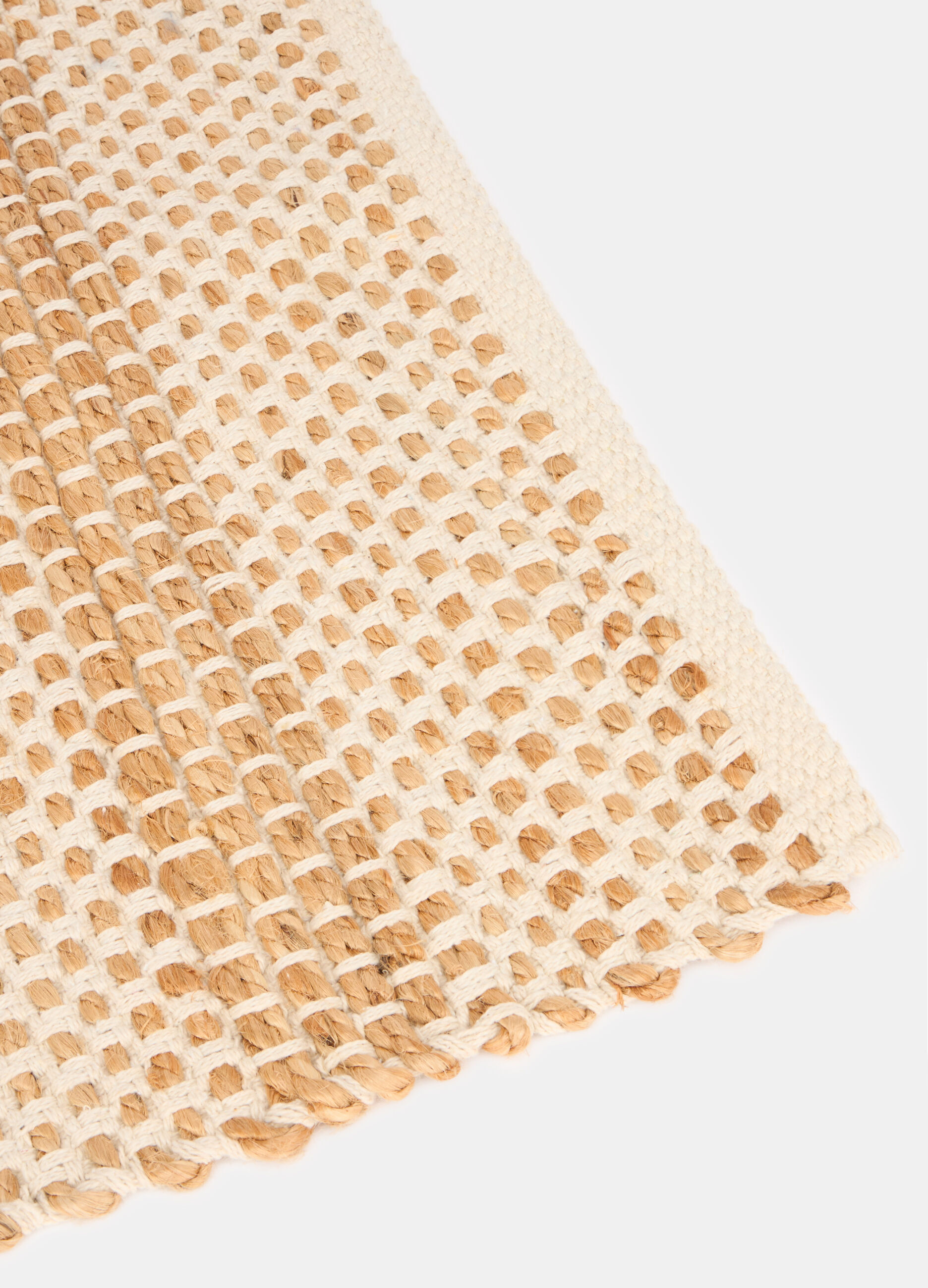 Tappeto grande in iuta e cotone fatto a mano_1