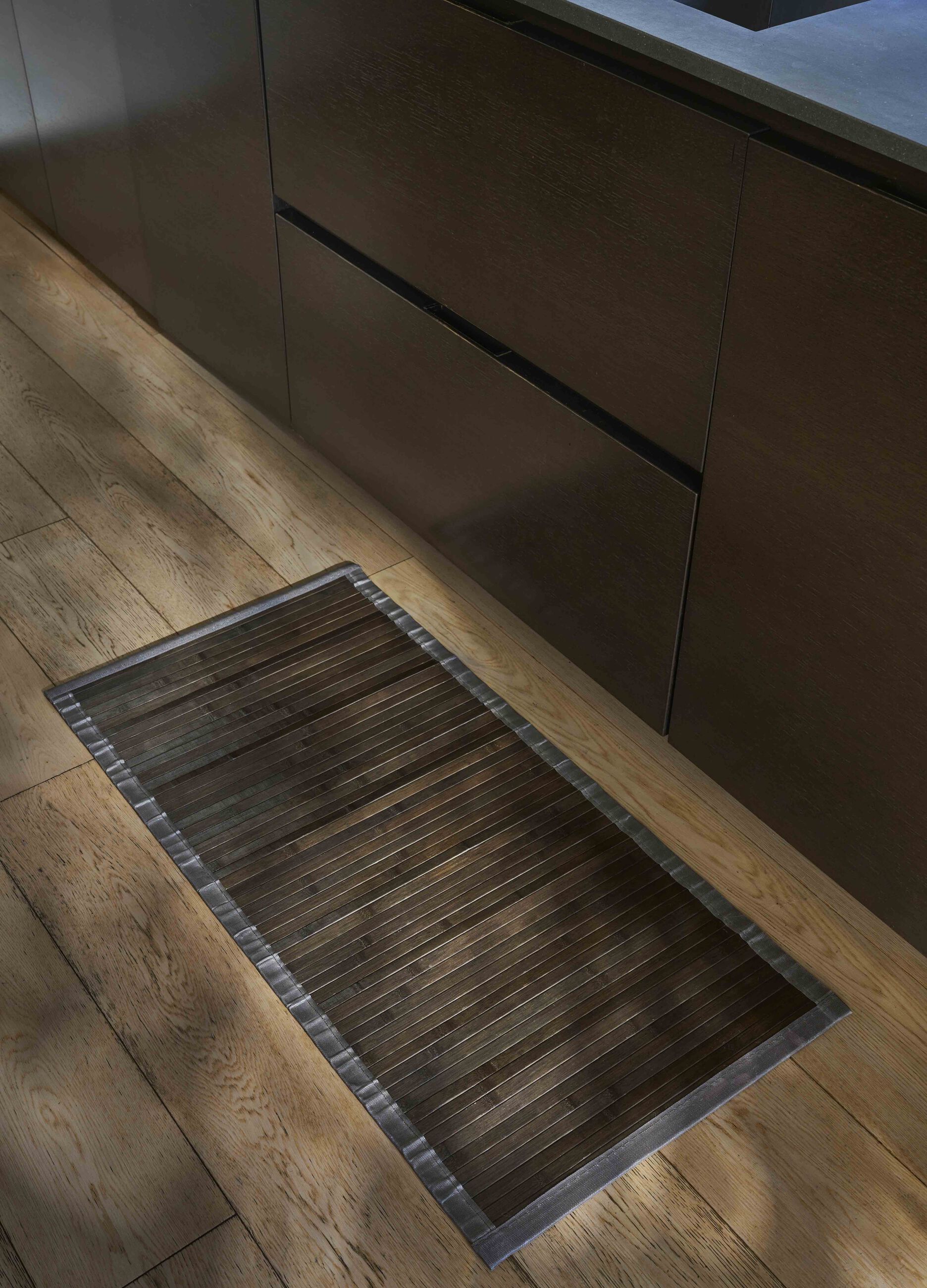Tappeto da cucina in bambù con orlo