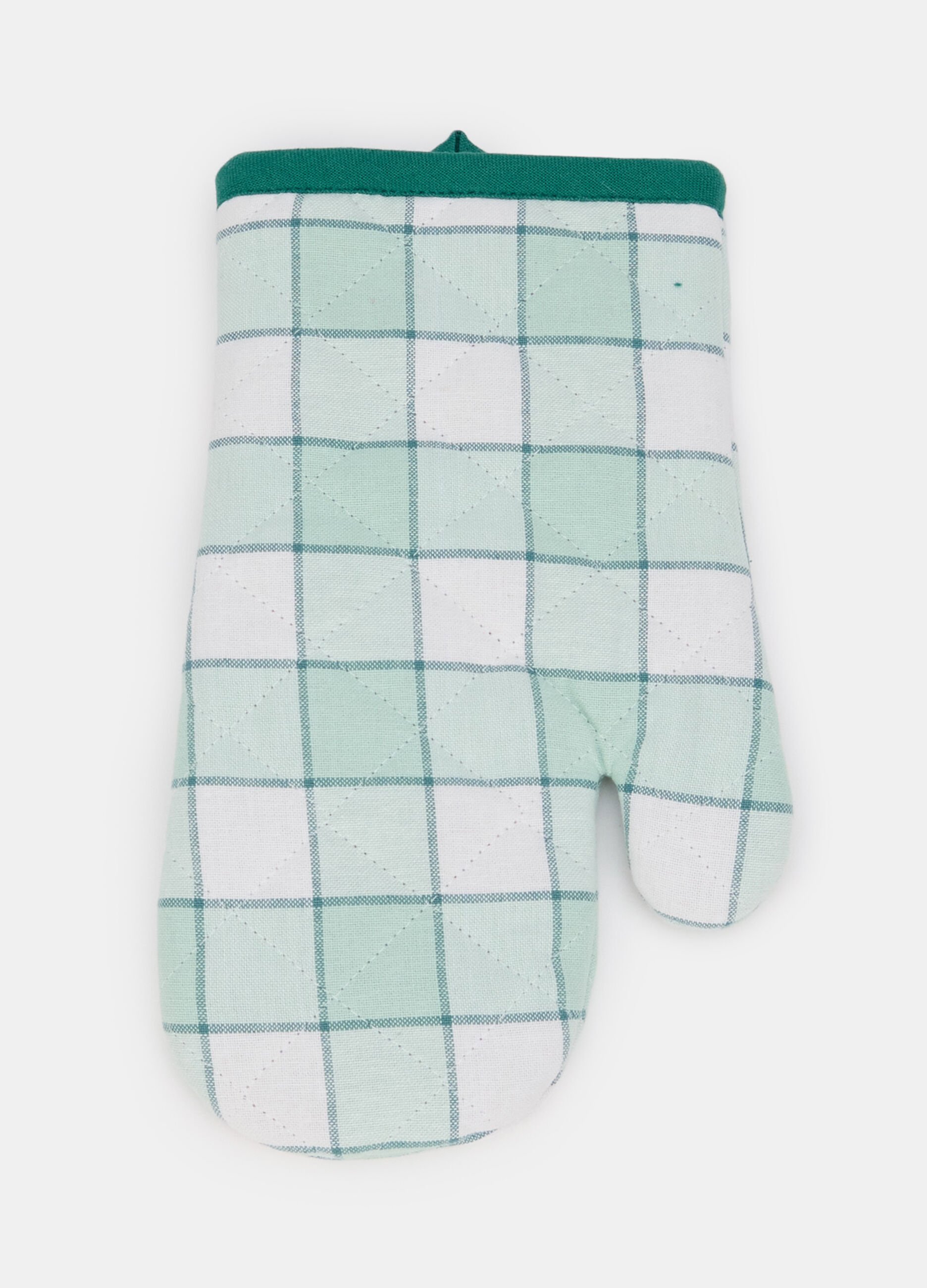 Guanto da forno in cotone a quadretti_0