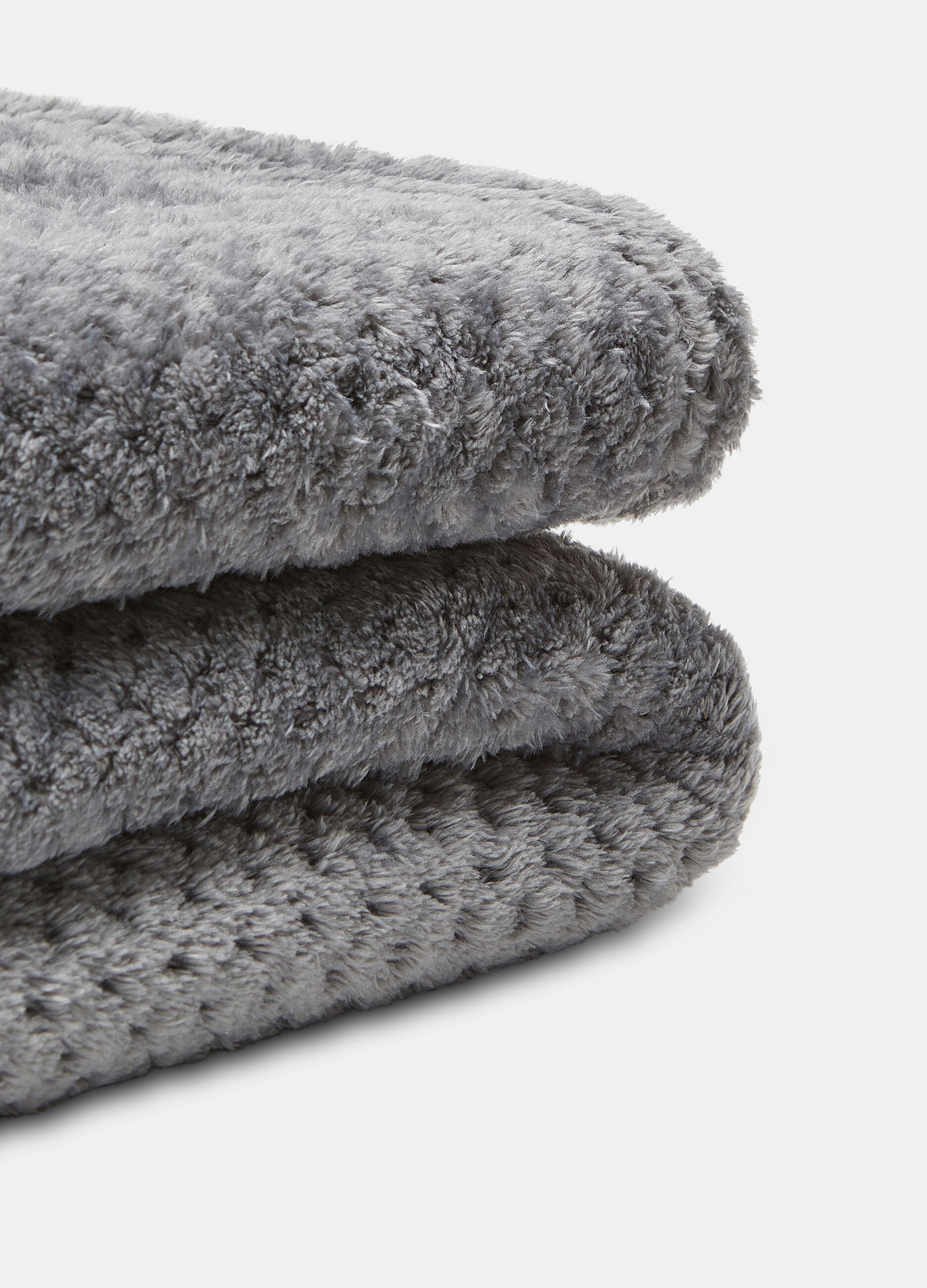 Plaid singolo in waffle tinta unita_1