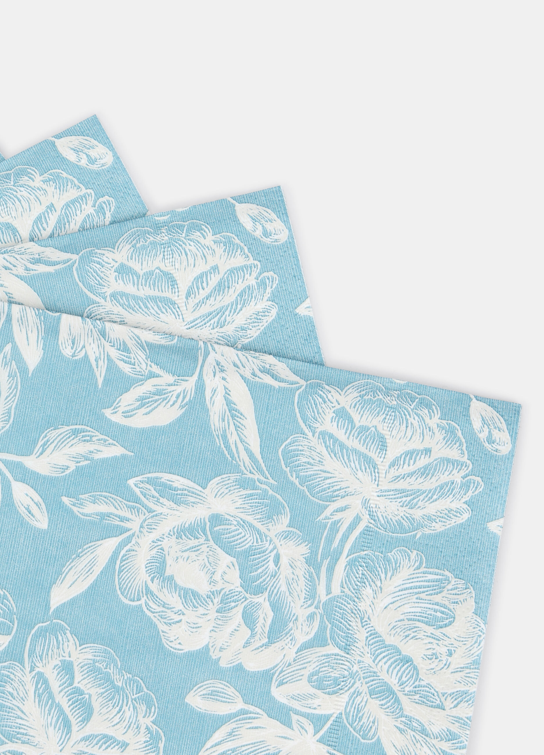 20 pack tovaglioli di carta a fiori Made in Italy