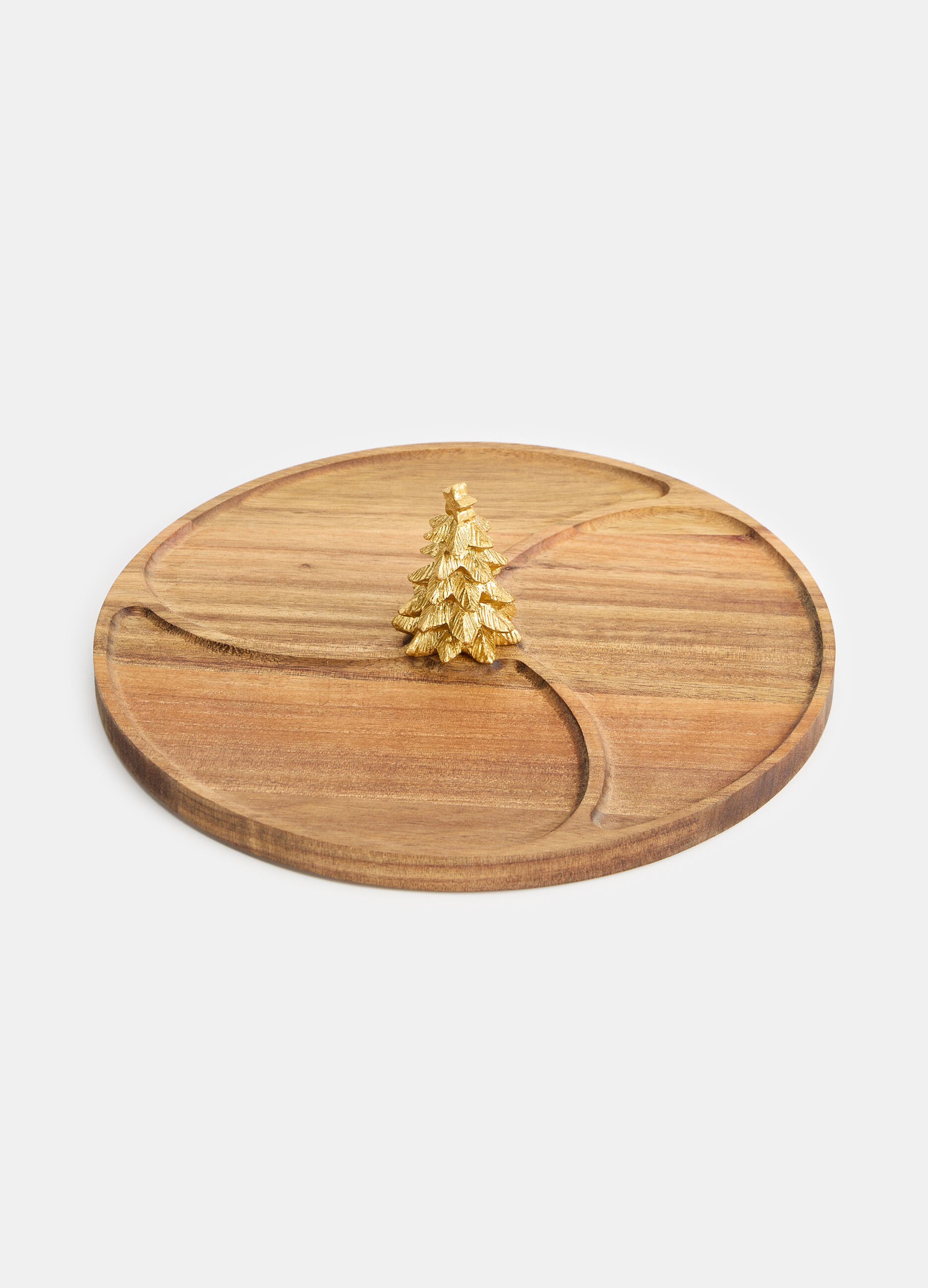 Vassoio in legno con albero di Natale_0