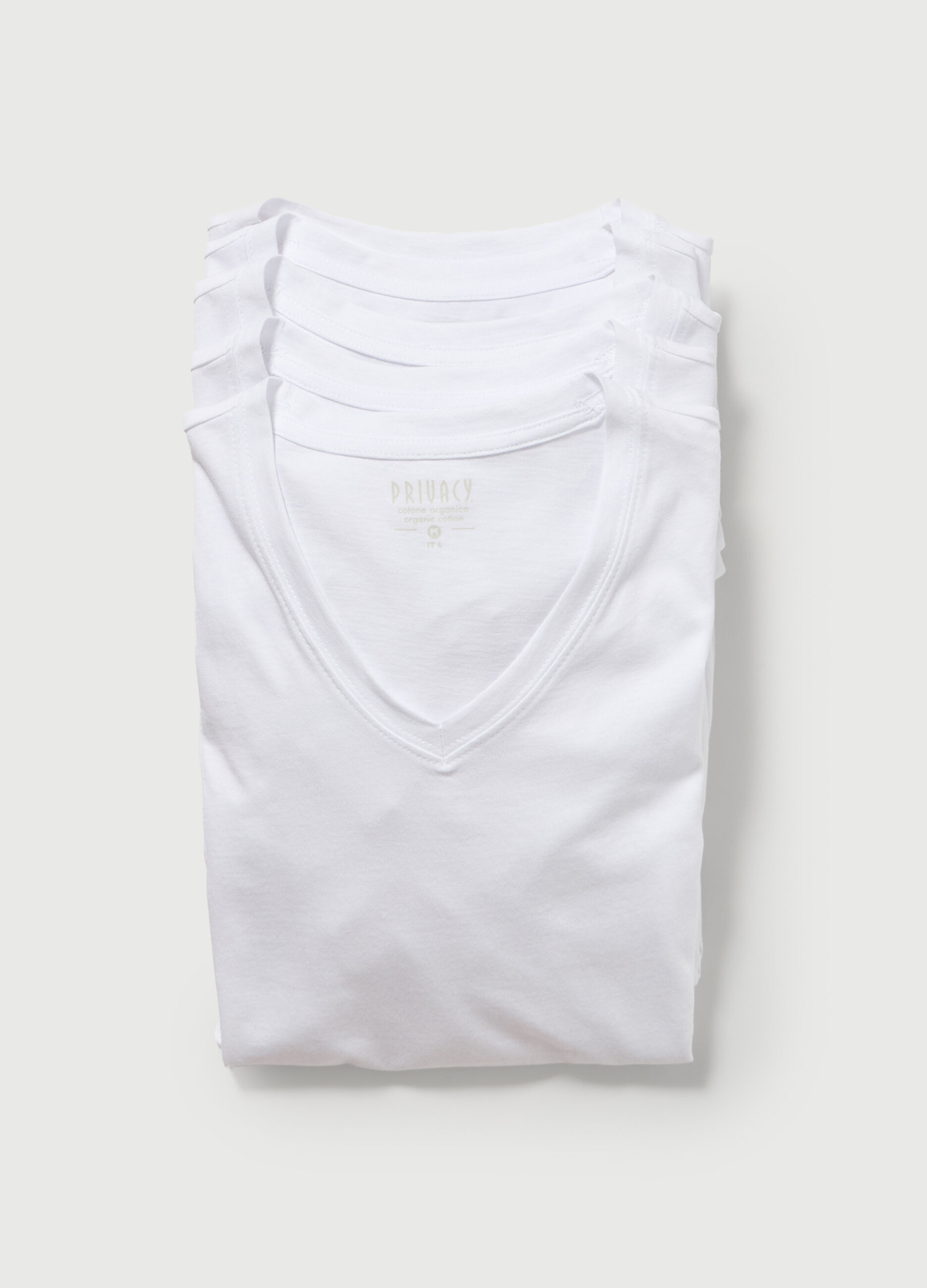 5 pack magliette collo a V in cotone uomo